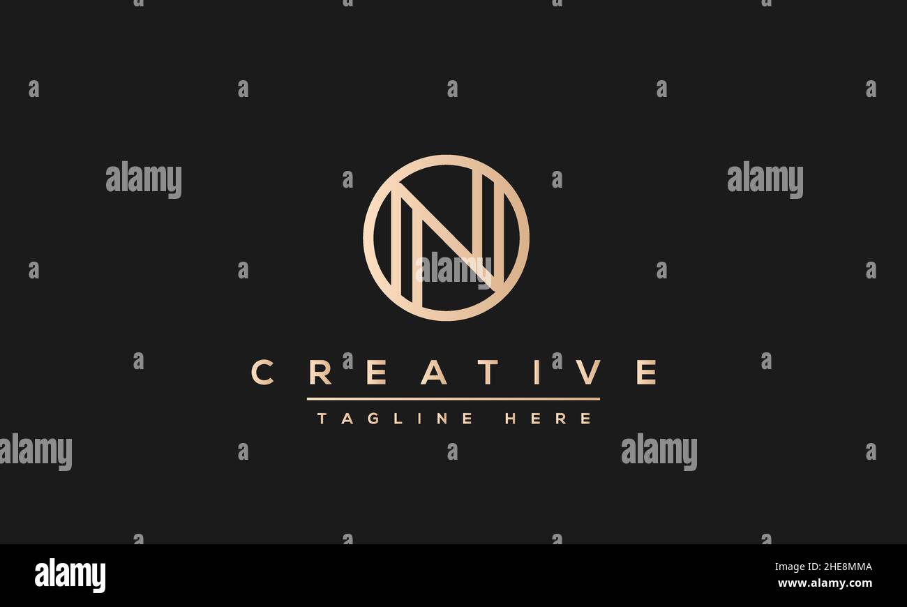 Modern creative N Logo Design and template. NN icon initial Based Monogram and Letters in vector Stock Vector