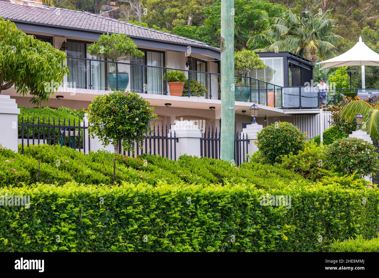 Residential homes in the Sydney suburb of Bayview, with lush green