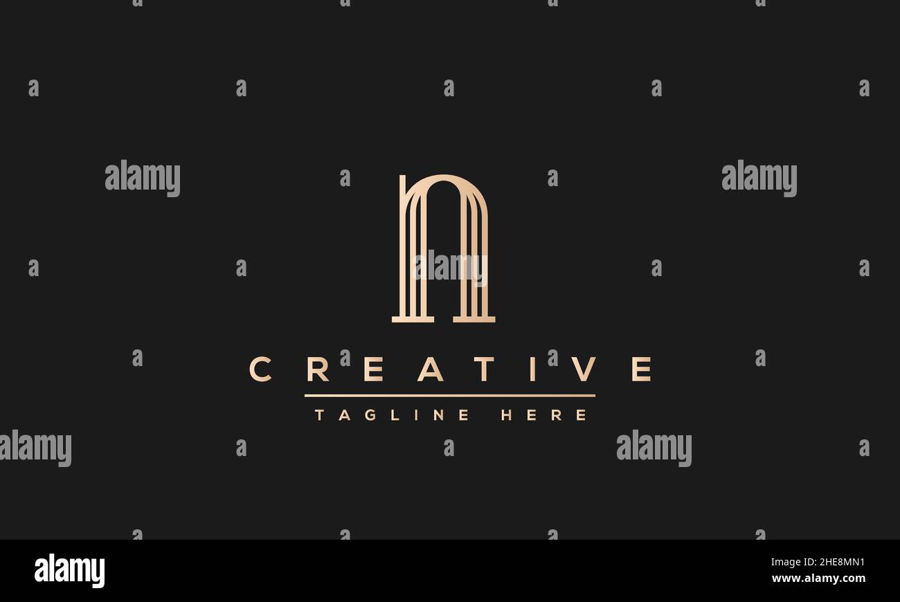 Modern creative N Logo Design and template. NN icon initial Based Monogram and Letters in vector Stock Vector