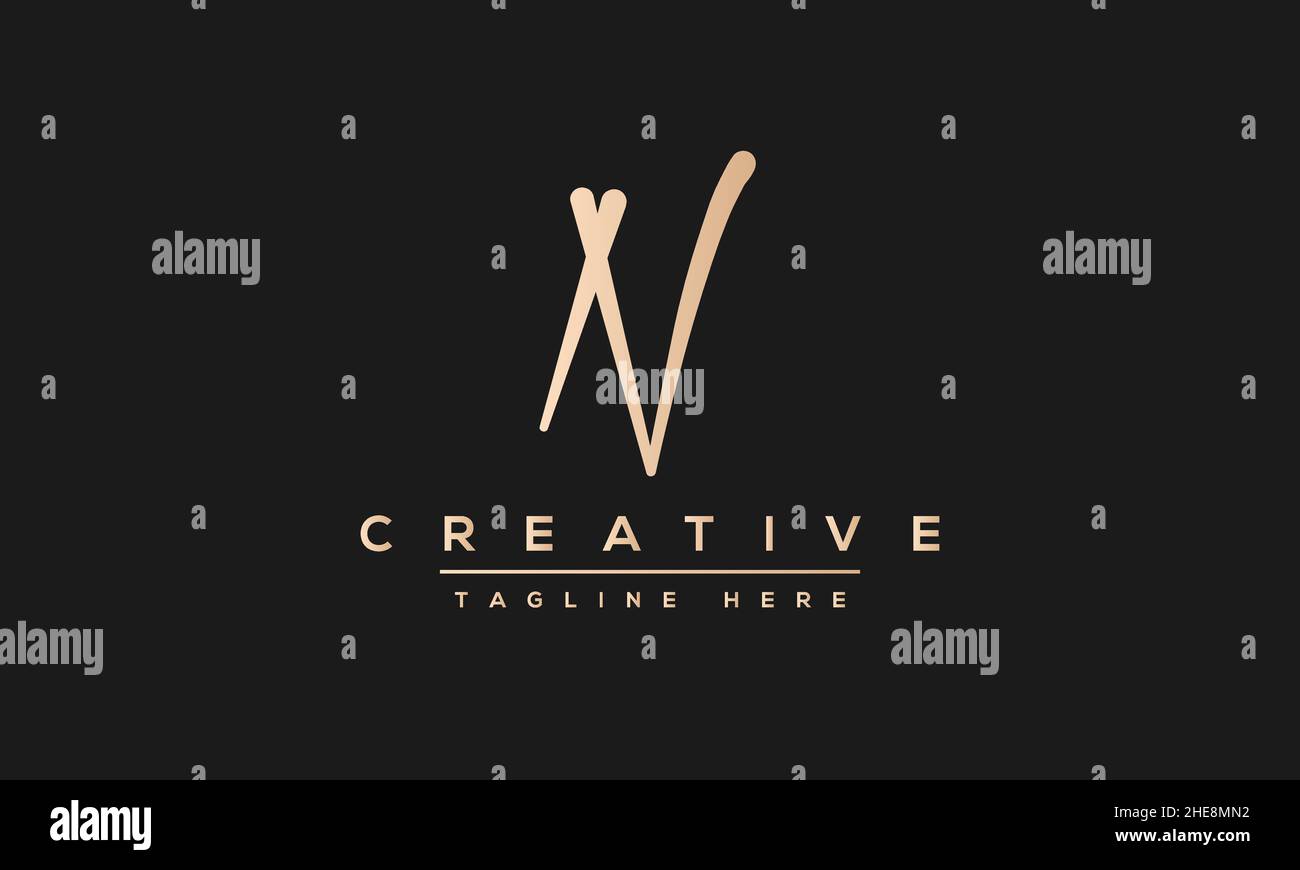 Modern creative N Logo Design and template. NN icon initial Based Monogram and Letters in vector Stock Vector