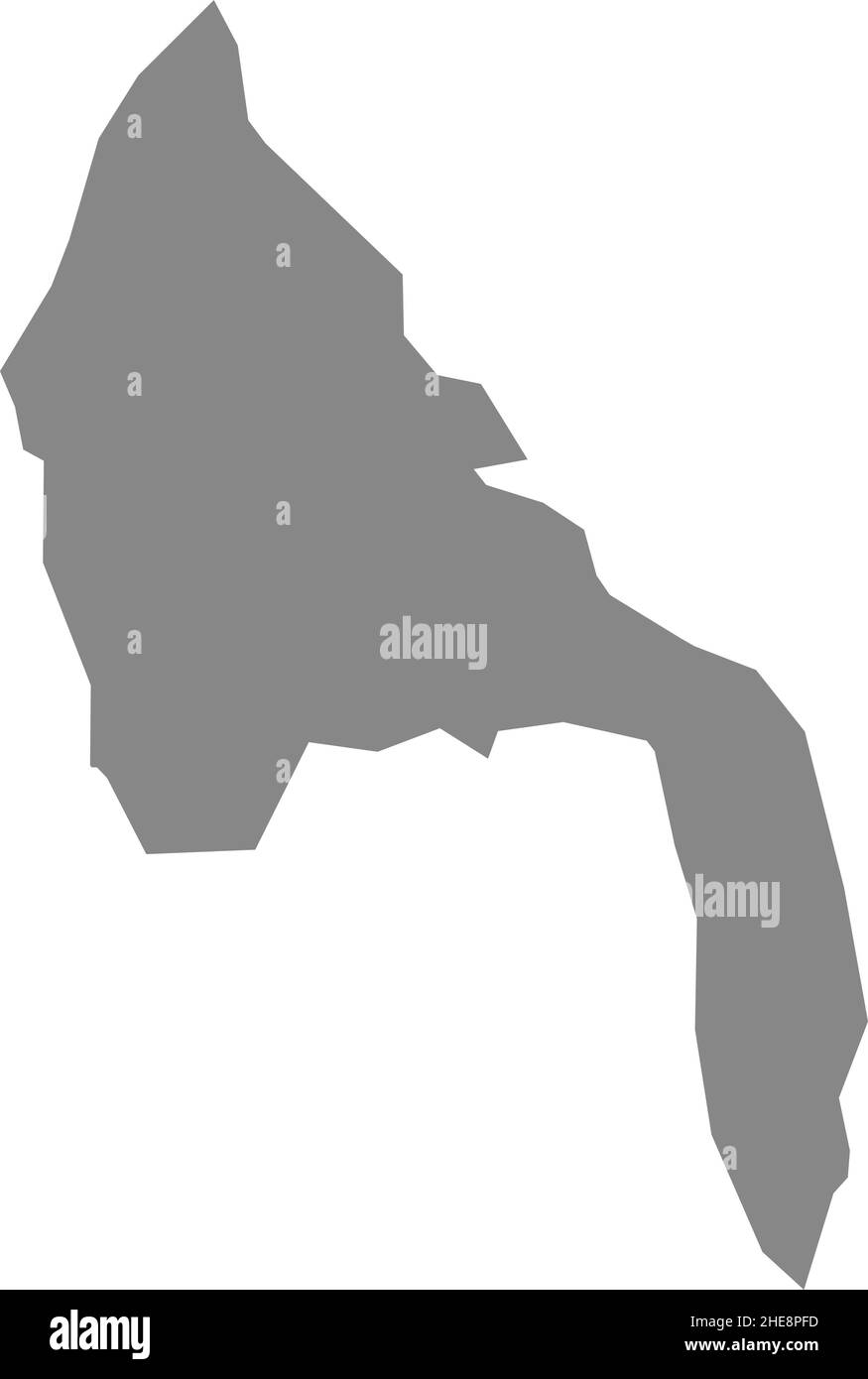 Gray flat blank vector map of the Norwegian regional capital city of DRAMMEN, NORWAY Stock Vector