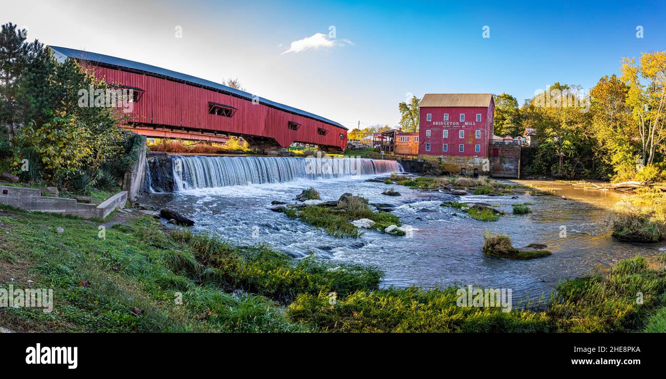Bridgeton, IN October 26, 2021 The Bridgeton Mill and Covered Bridge