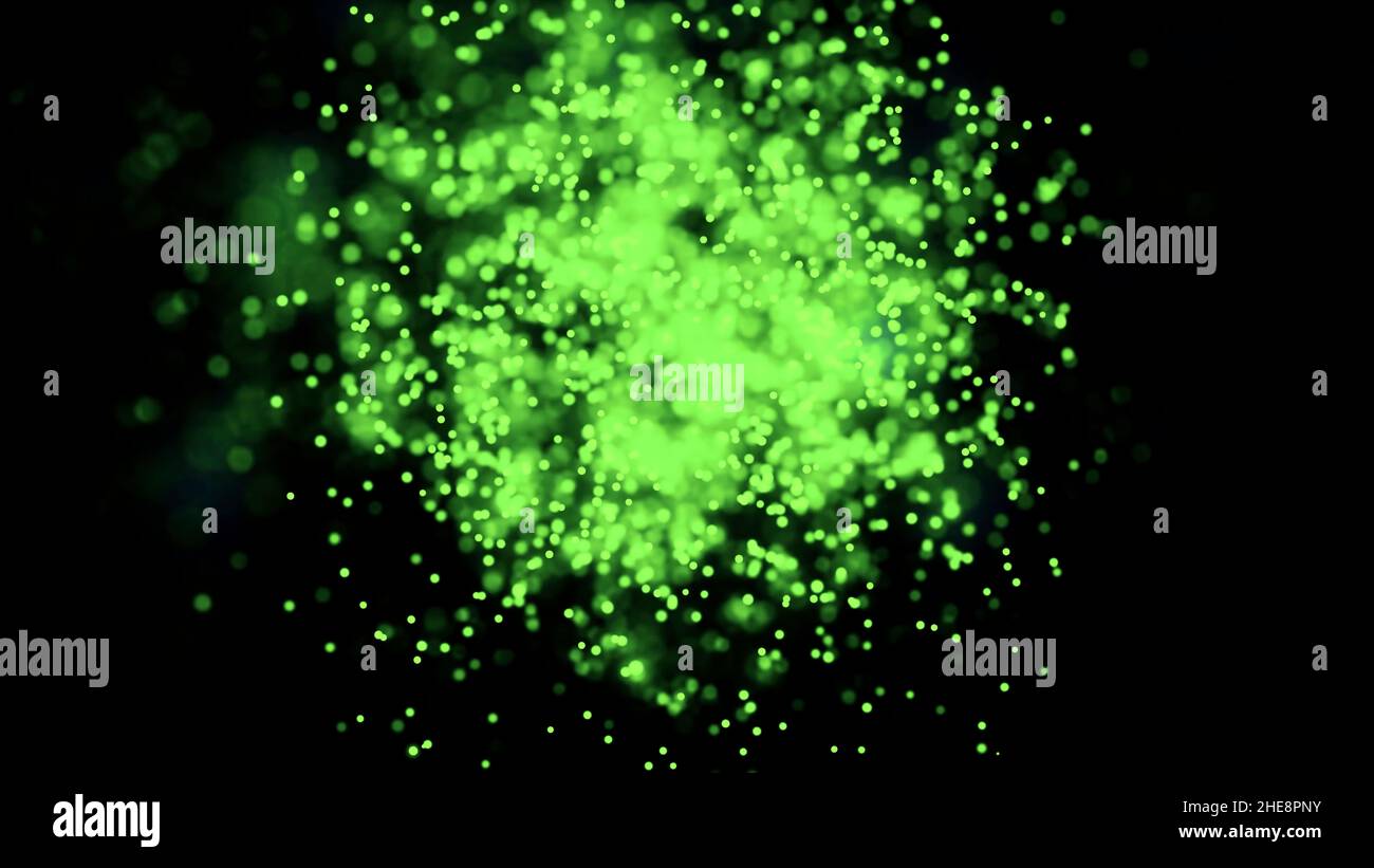Animation of flying flickering particles form a heart sign or like ...