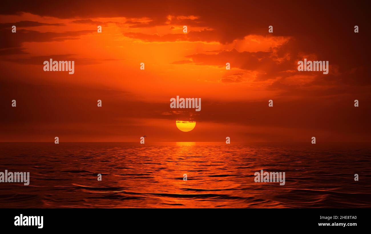 Red sky sunrise hi-res stock photography and images - Alamy