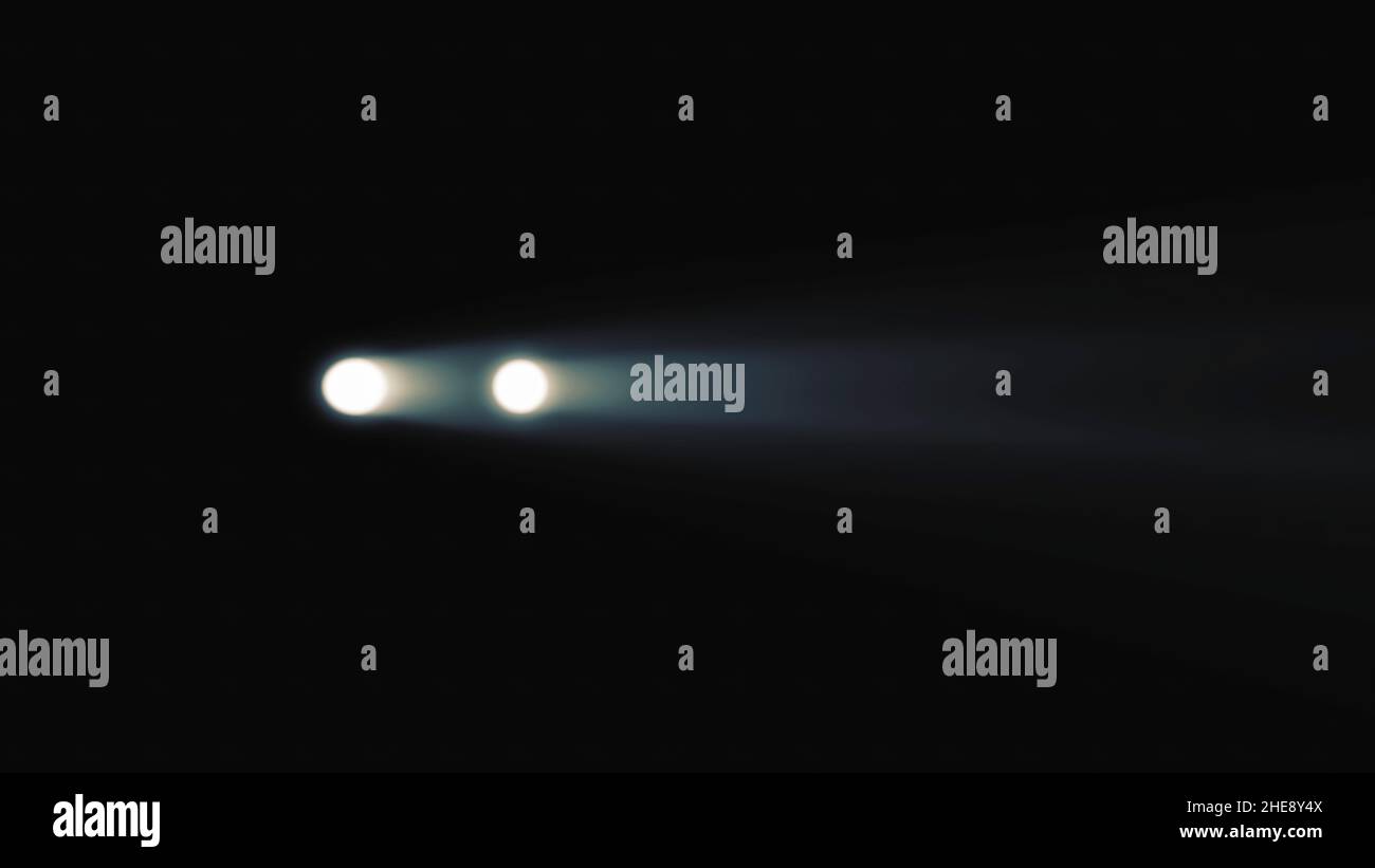 Headlight Animation Animation of car headlight on black background. Luminous headlights of ...
