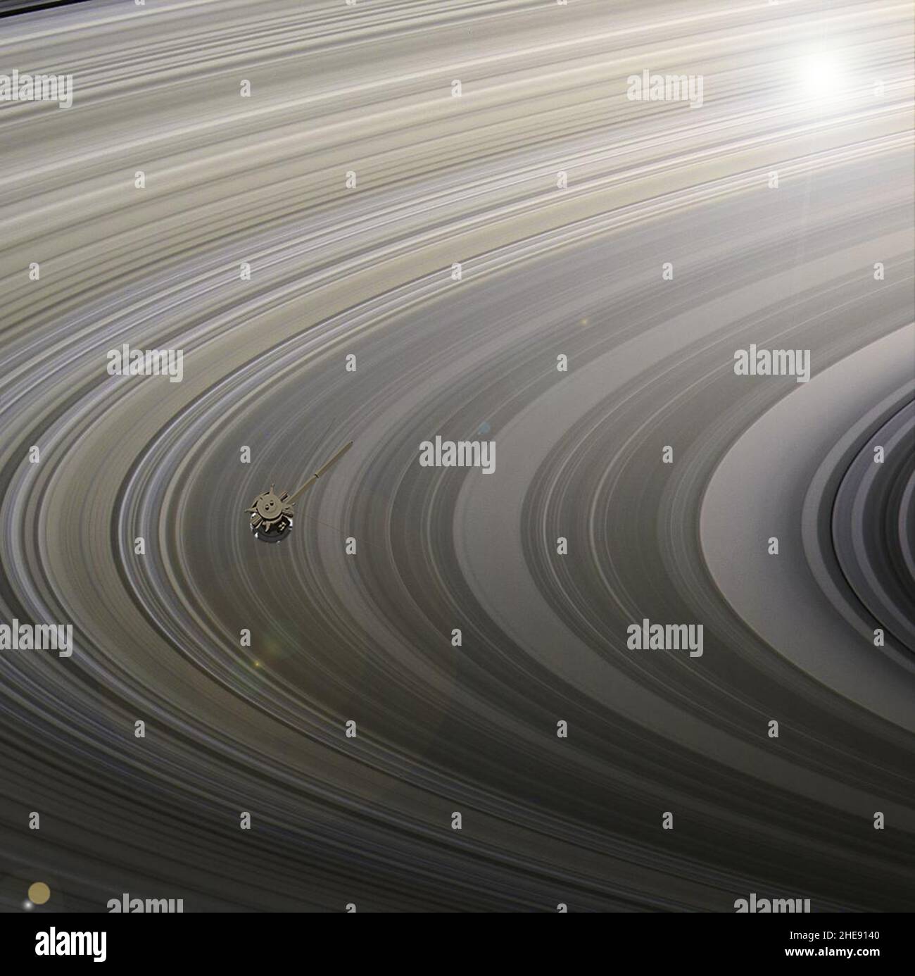 Satellite Cassini is approaching Saturn. Cassini Huygens is an unmanned ...