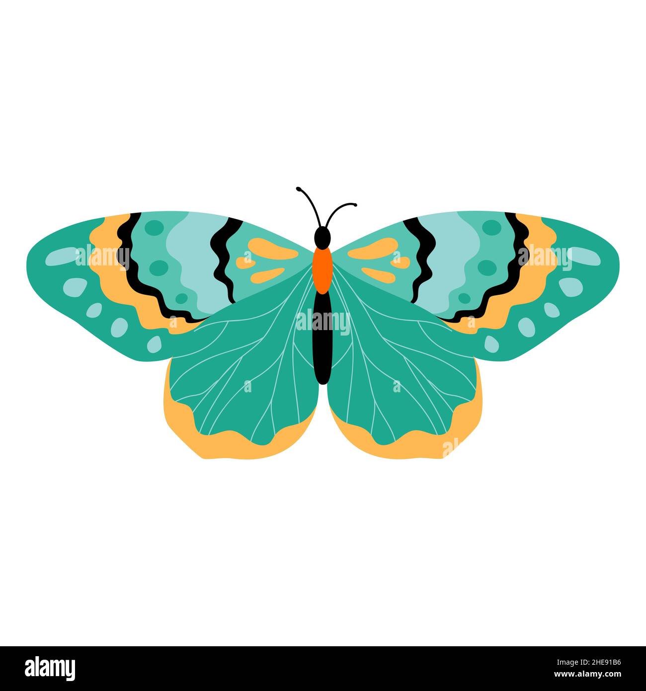 Butterfly vector illustration clipart. Cute Butterfly isolated Stock ...