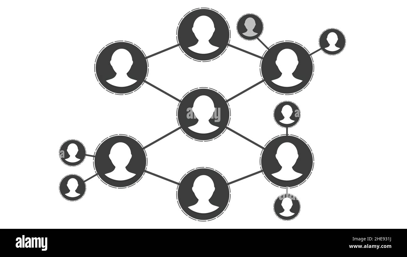 Social Network People Icon Link Connection Technology Loop Animation. Beautiful. Add Friends Network Icon Link Connection Technology Loop Animation. I Stock Photo
