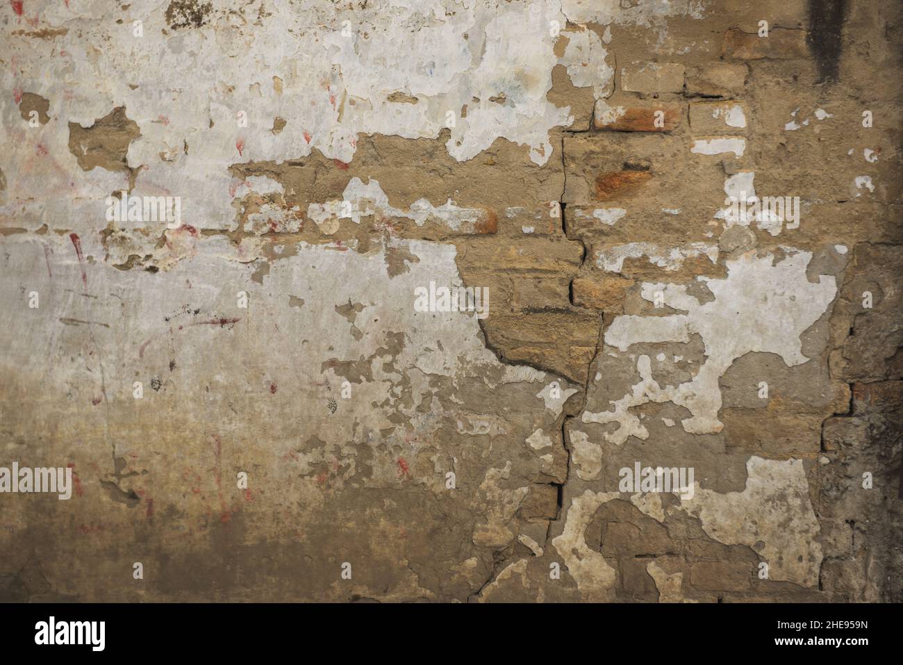 Cracked concrete wall covered with gold cement surface Stock Photo Alamy