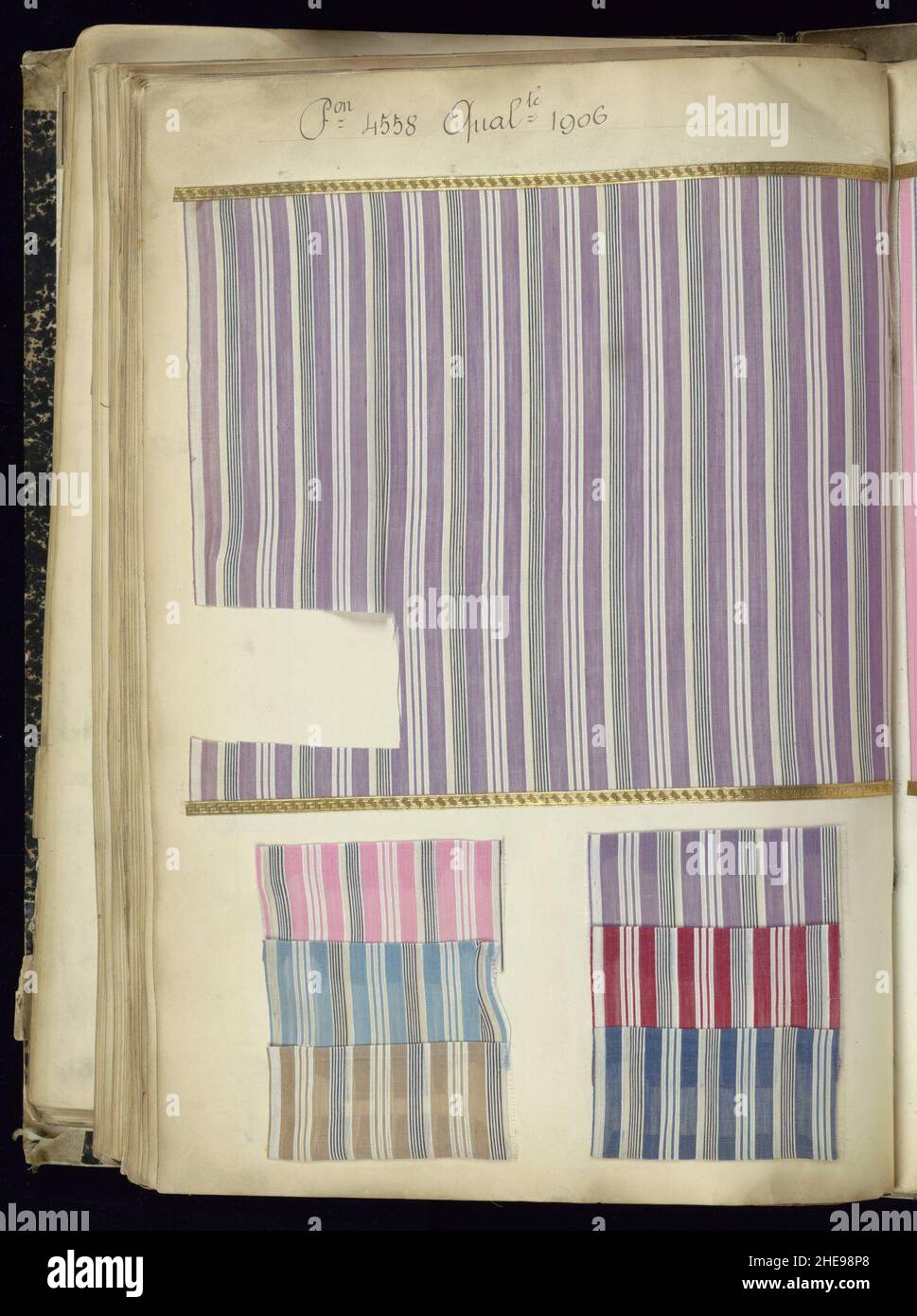 Sample Book, Fabrique de Registres Toile Soie 1904 - 1905 - 1906 ...