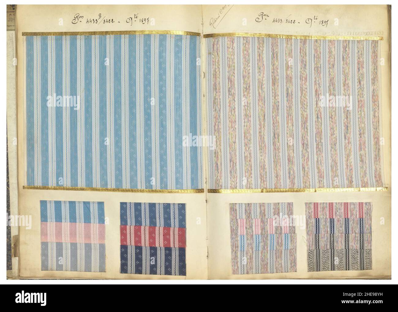 Sample Book, Fabrique de Registres Toile Soie 1904 - 1905 - 1906 ...
