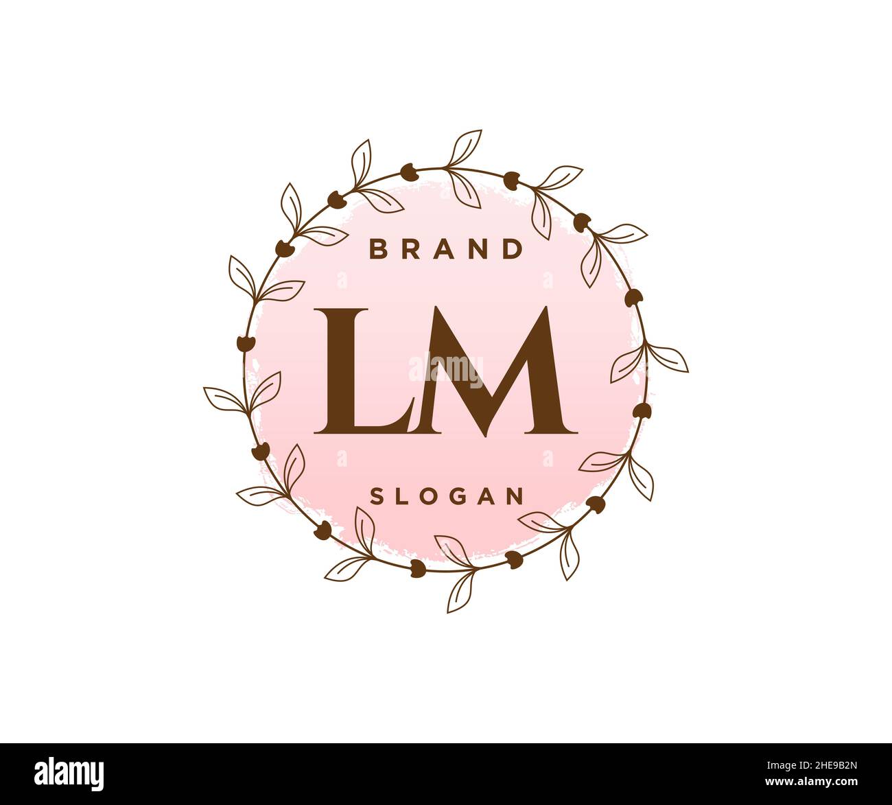LM feminine logo. Usable for Nature, Salon, Spa, Cosmetic and Beauty ...