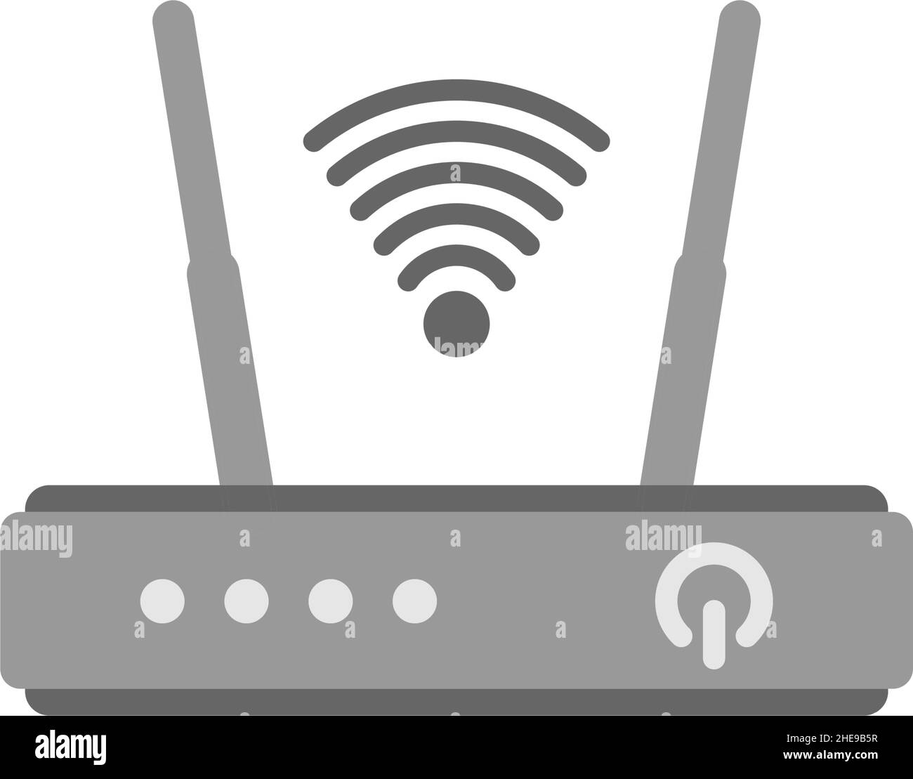 Wifi router icon design template vector isolated Stock Vector