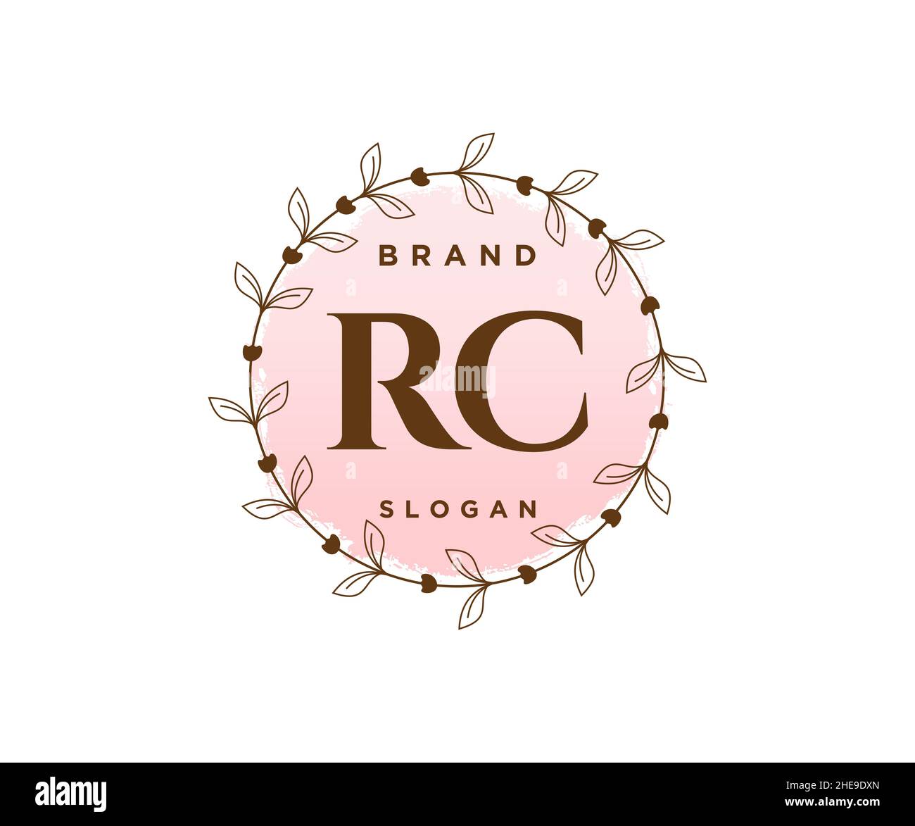 RC feminine logo. Usable for Nature, Salon, Spa, Cosmetic and Beauty ...