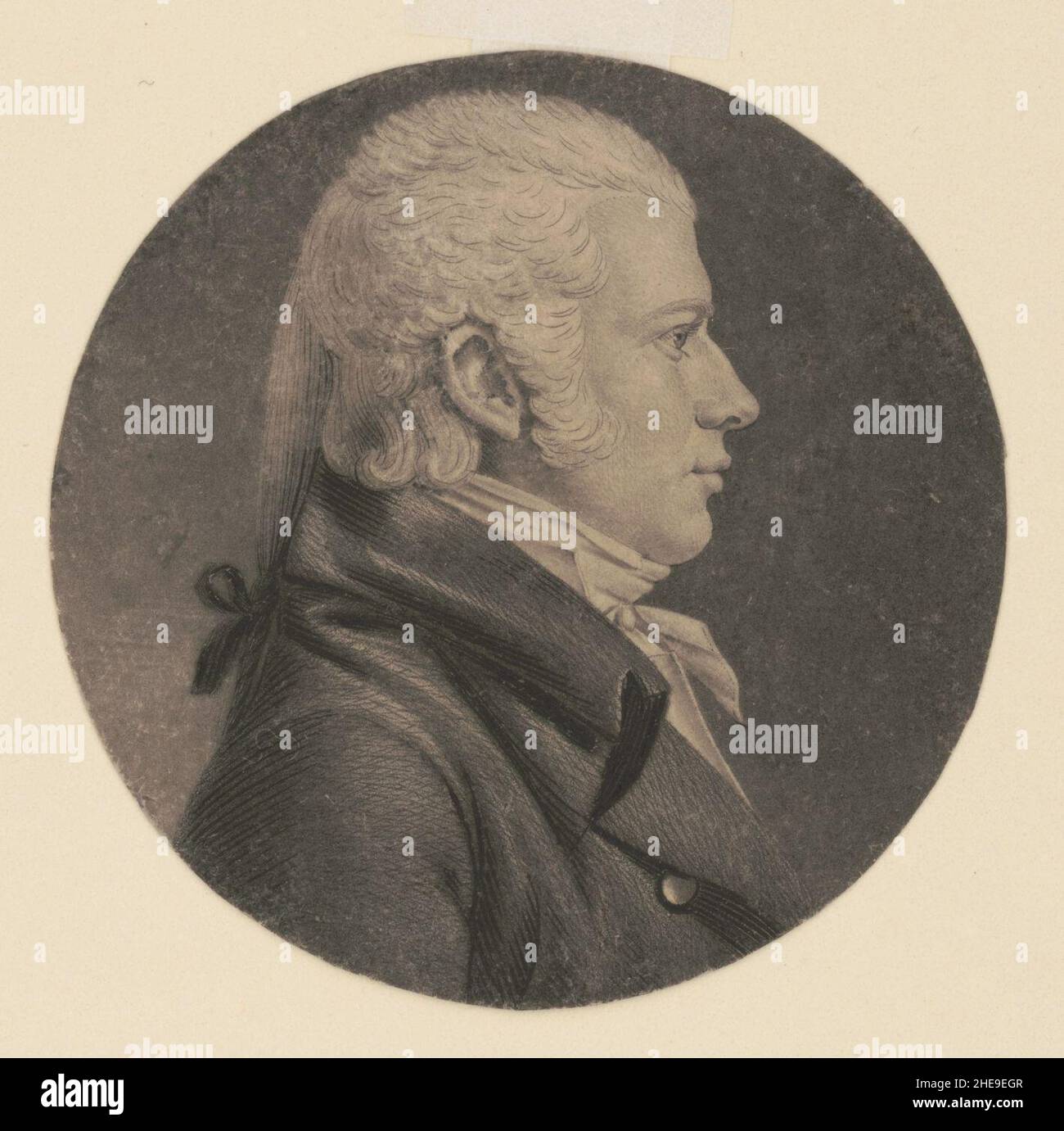 Samuel Thatcher, headandshoulders portrait, right profile Stock Photo