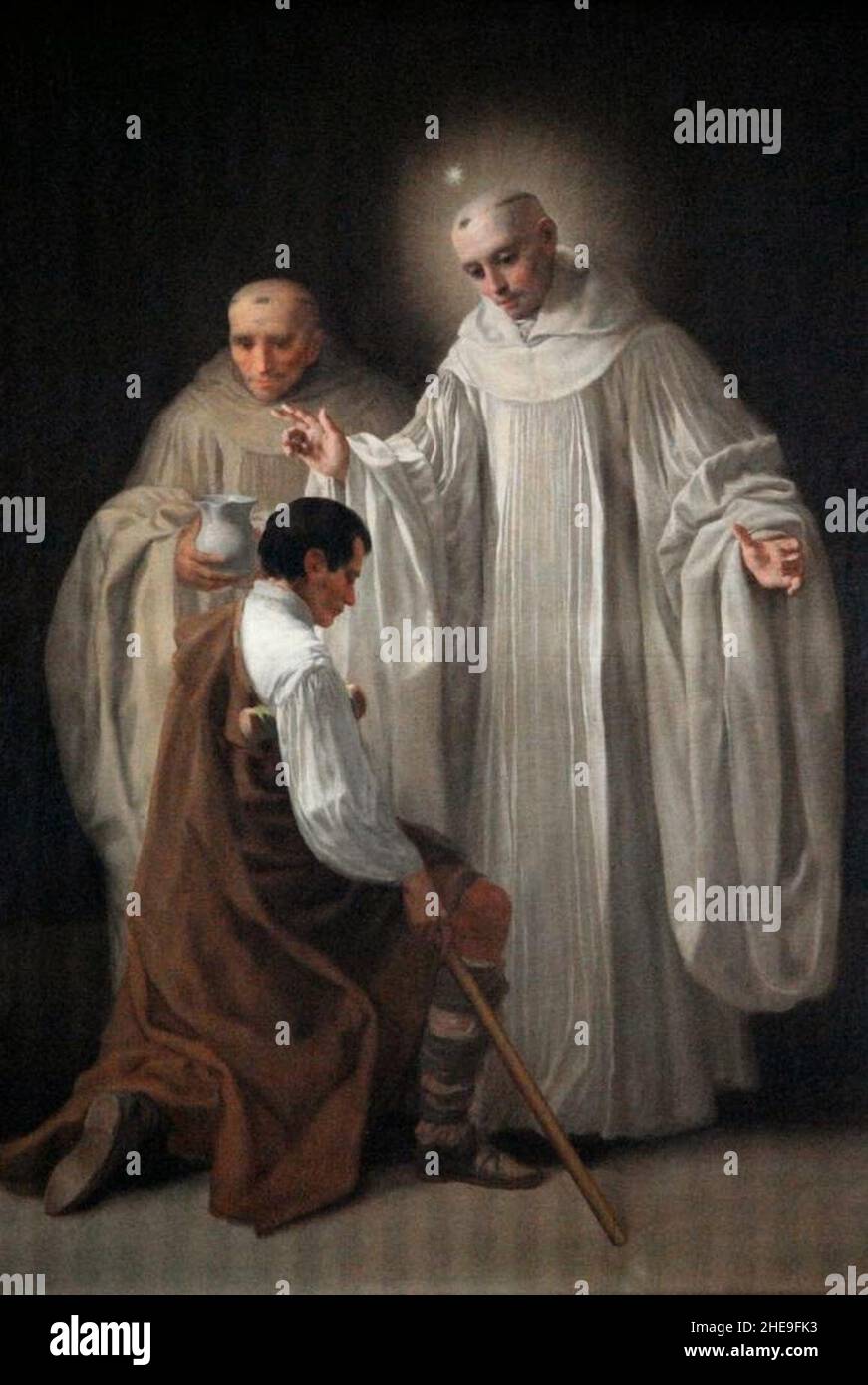 San Bernardo de Claraval curando a un tullido por Francisco de Goya. Stock Photo