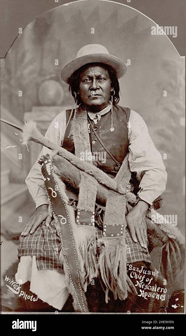 San Juan Apache Mescalero chief Stock Photo Alamy