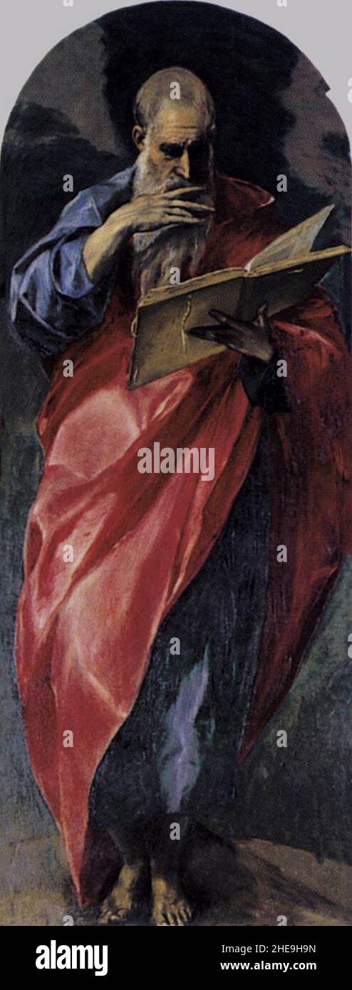 San Juan Evangelista El Greco. Stock Photo
