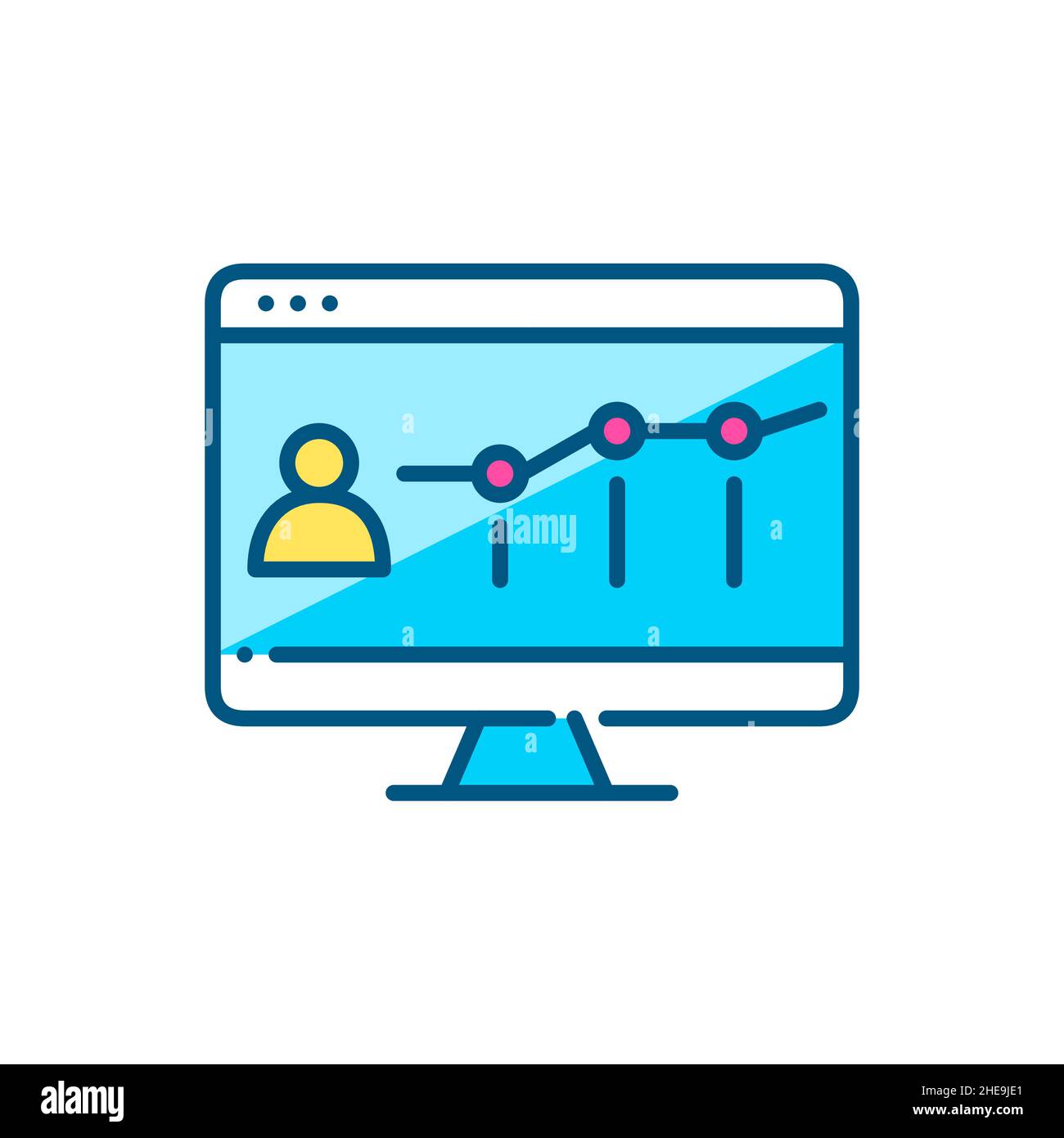 Personal profile statistics. Pixel perfect, editable stroke color icon ...