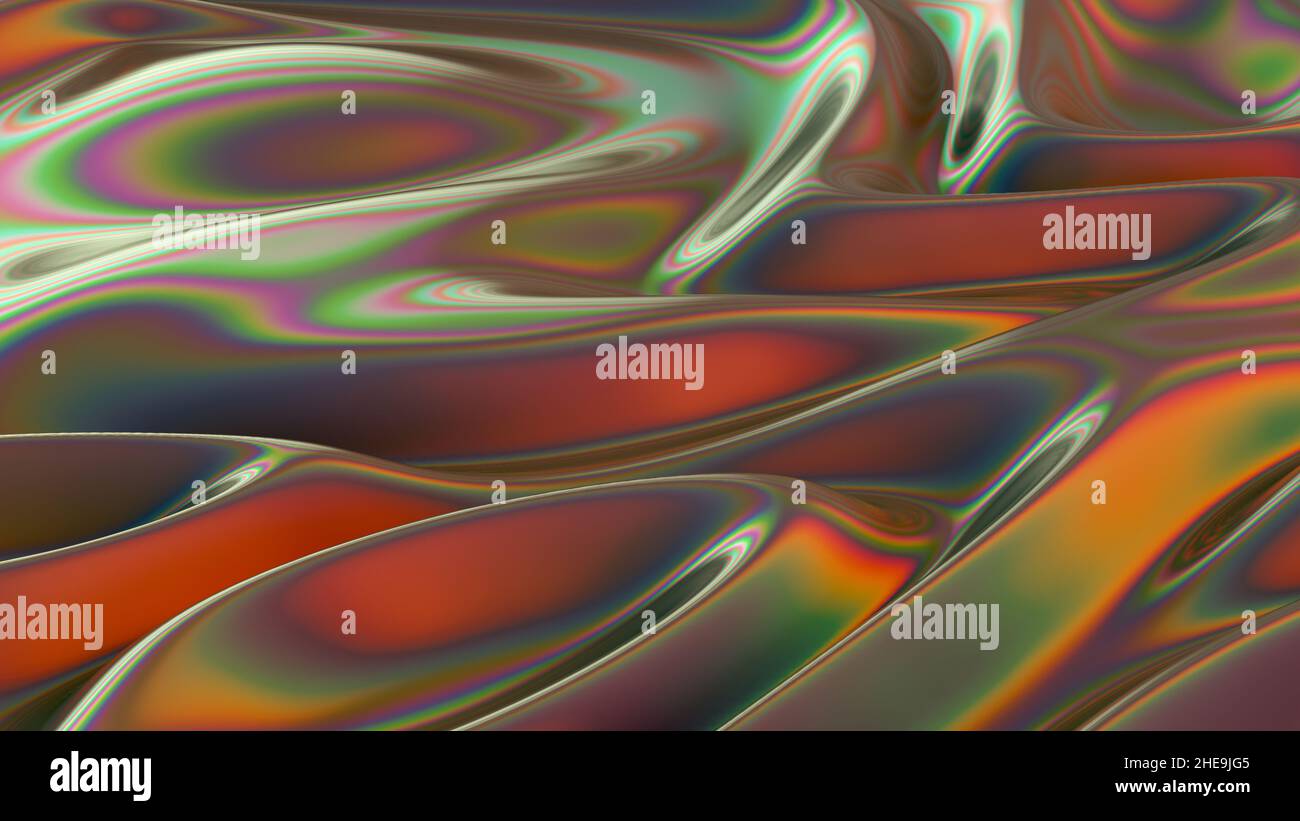Glass based flow effect. Rainbow color effect. Stock Photo