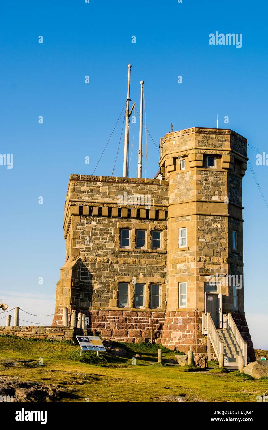 Cabot Tower, Signal Hill National Historic Site, St. John's, Newfoundland, Canada. Stock Photo