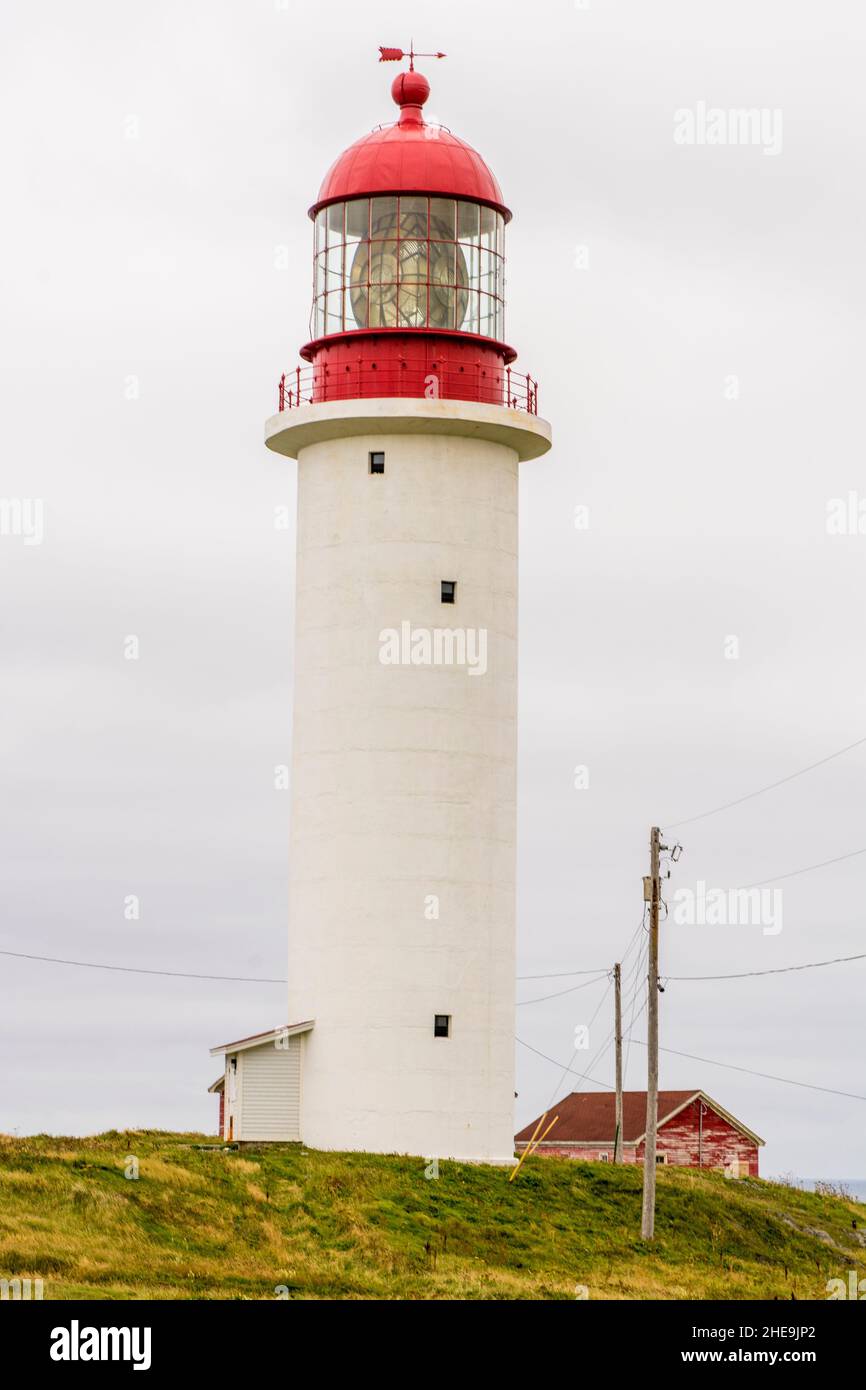 Cape Race Lighthouse, Cape Race, Avalon Peninsula, Newfoundland, Canada. Stock Photo