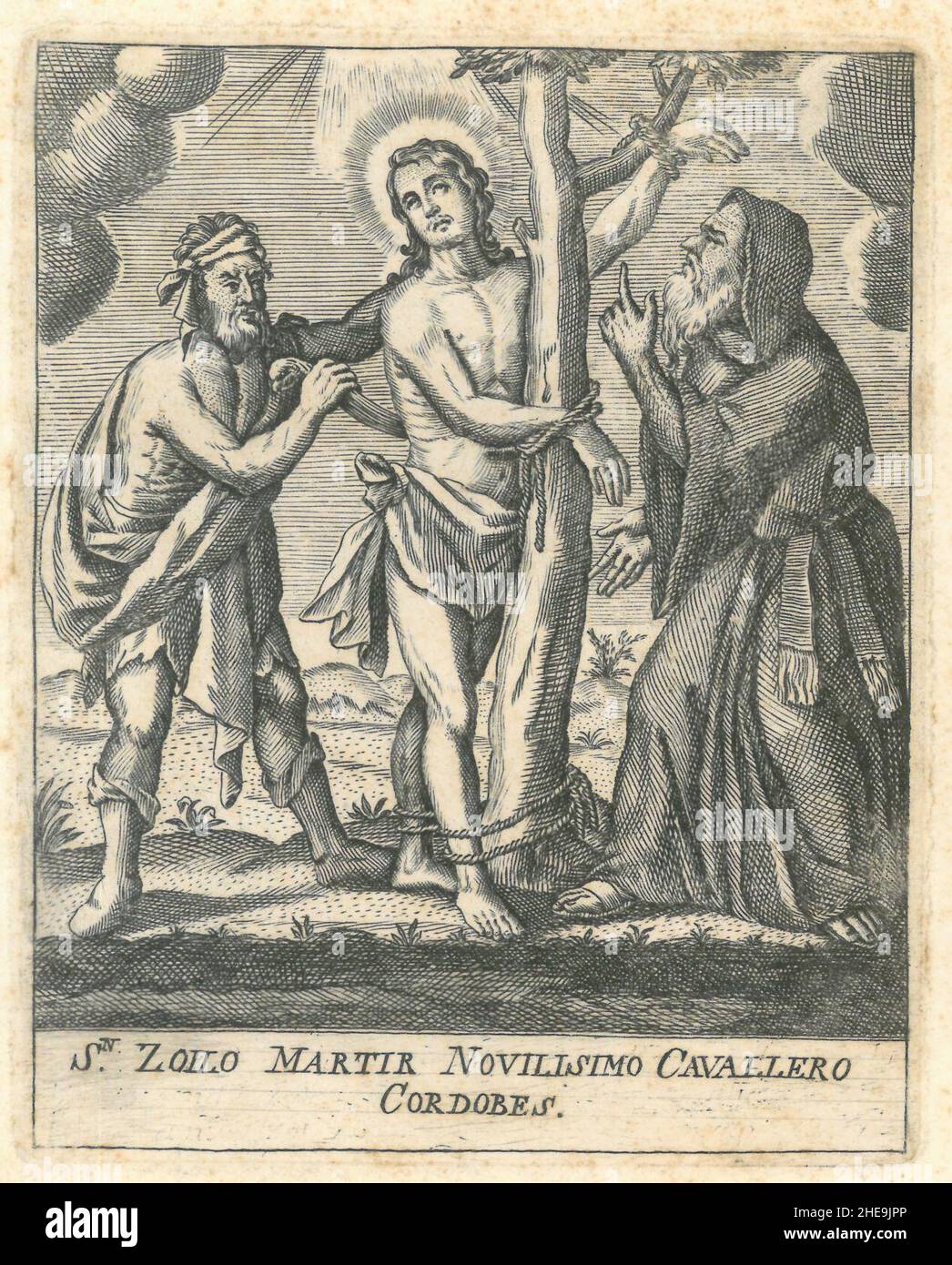 San Zoilo mártir-Nicolás Carrasco-1749. Stock Photo