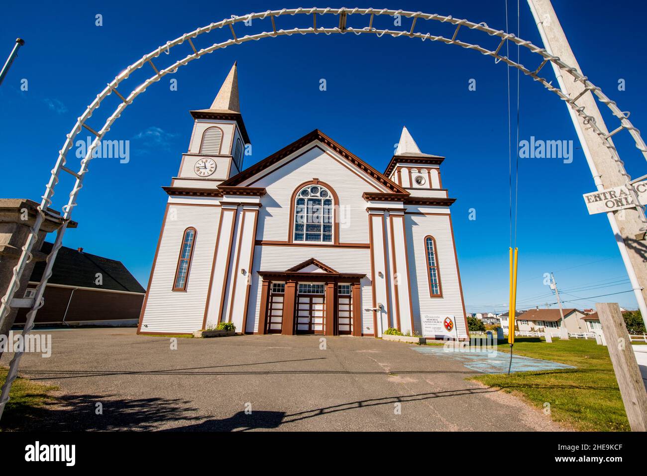 Bonavista Memorial United Church, Historic Bonavista, Bonavista Peninsula, Newfoundland, Canada. Stock Photo