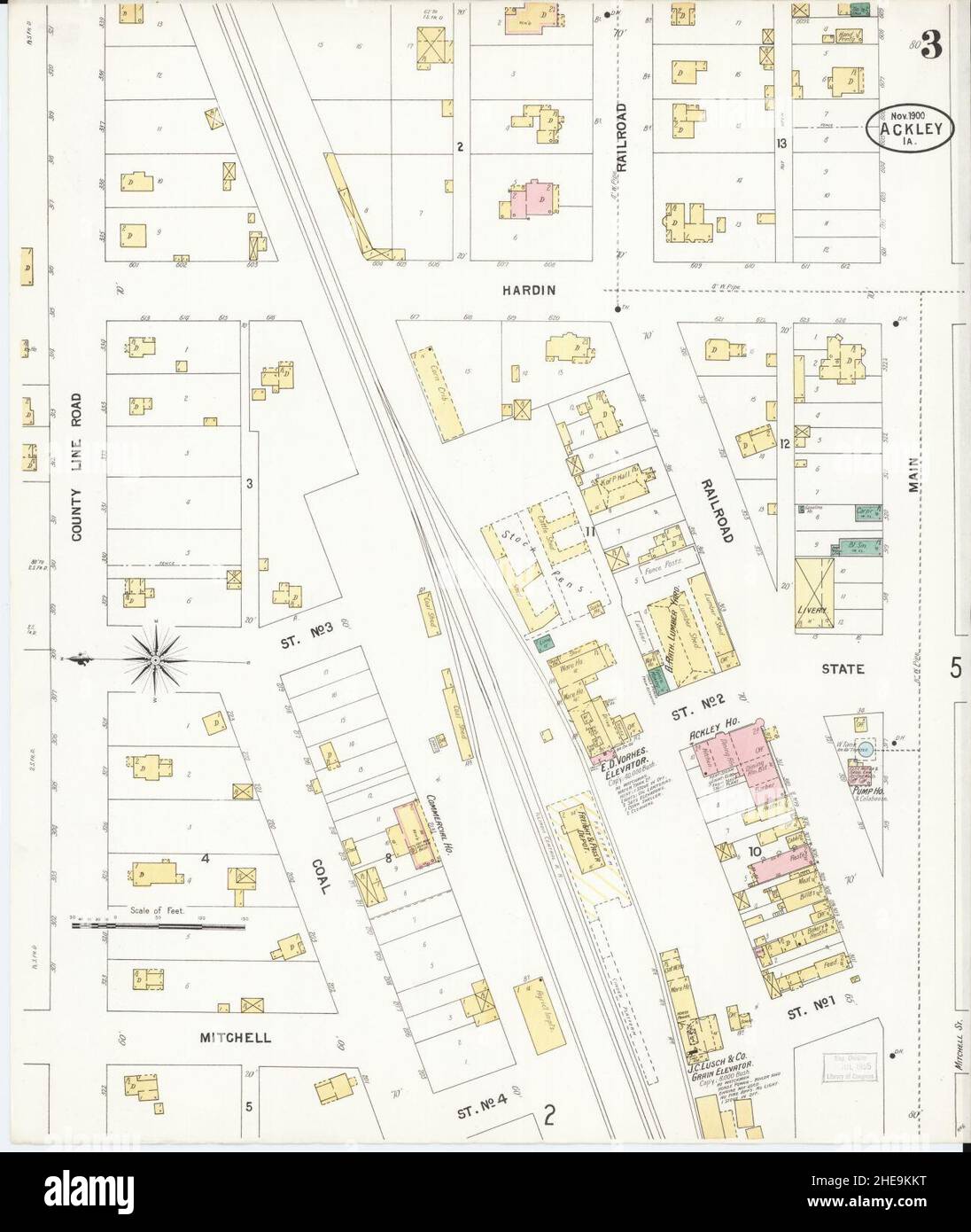 Sanborn Fire Insurance Map from Ackley, Hardin and Franklin Counties
