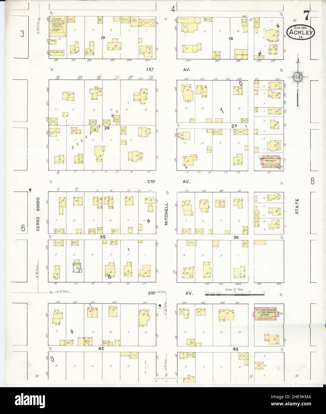 Sanborn Fire Insurance Map from Ackley, Hardin and Franklin Counties
