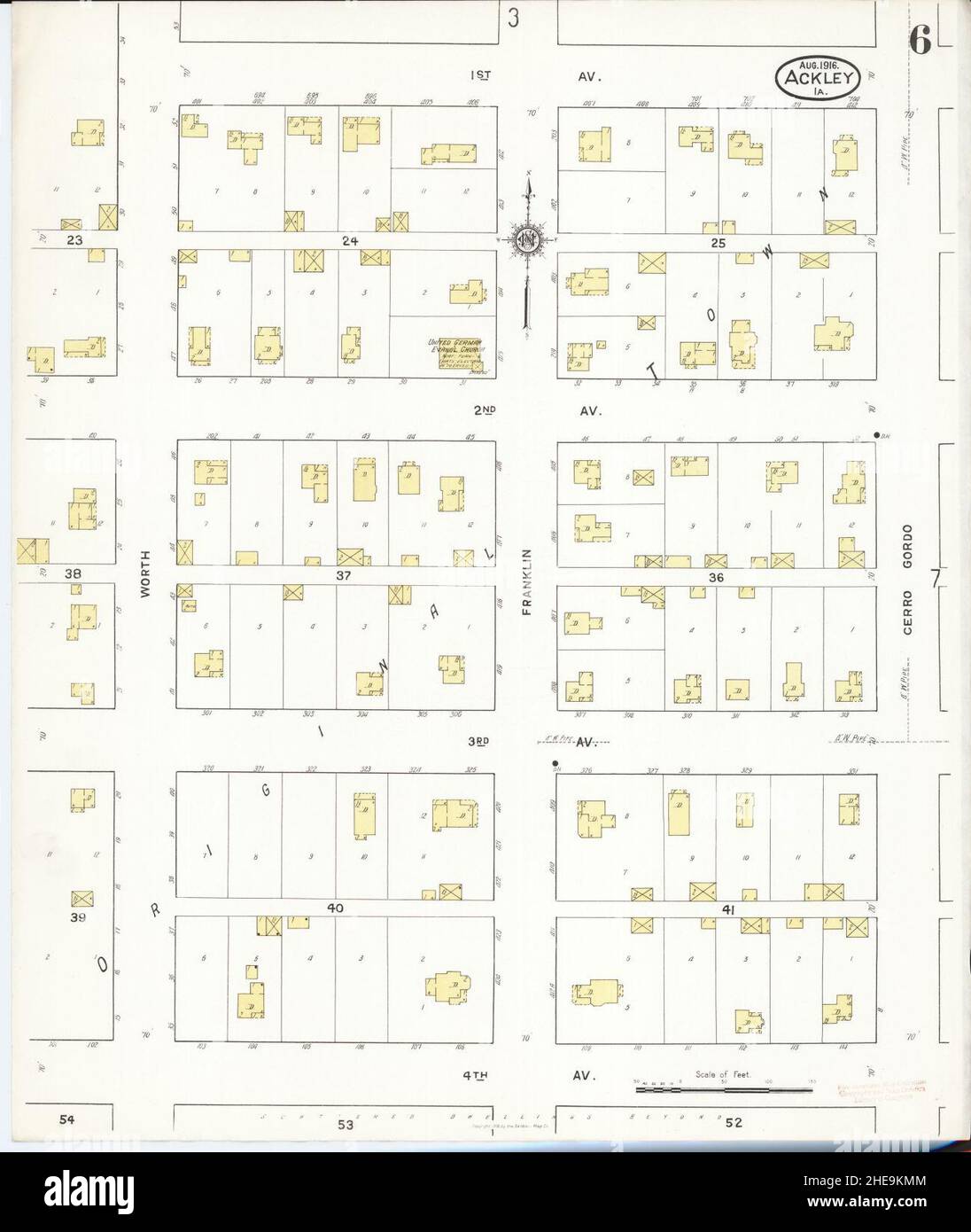 Sanborn Fire Insurance Map from Ackley, Hardin and Franklin Counties