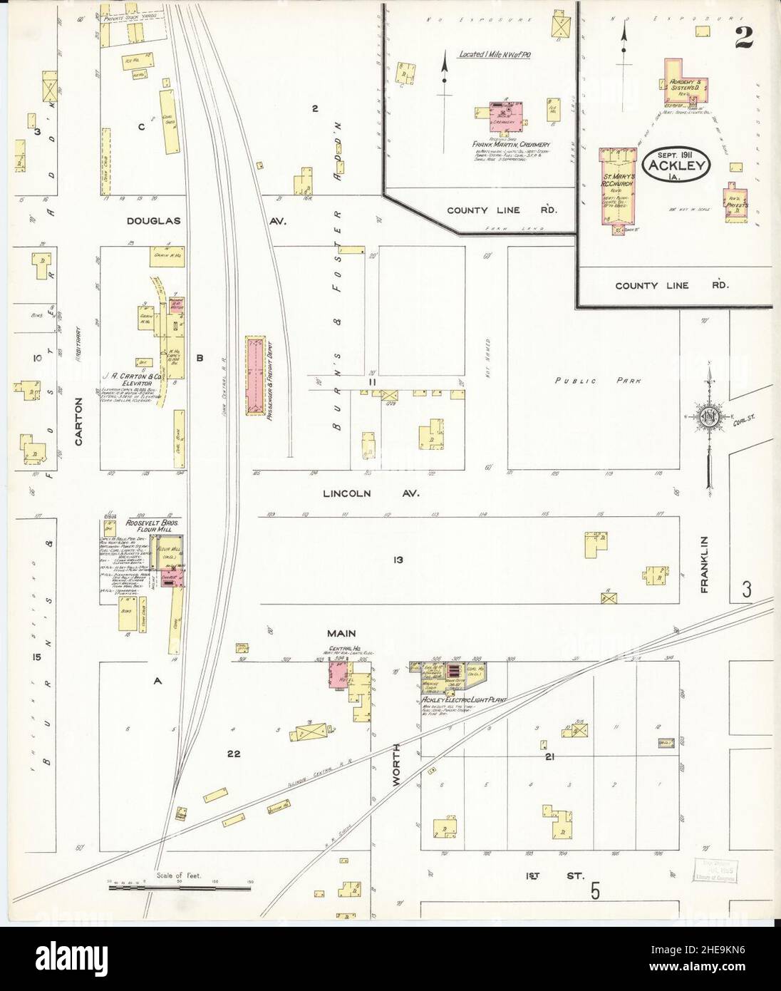 Sanborn Fire Insurance Map from Ackley, Hardin and Franklin Counties