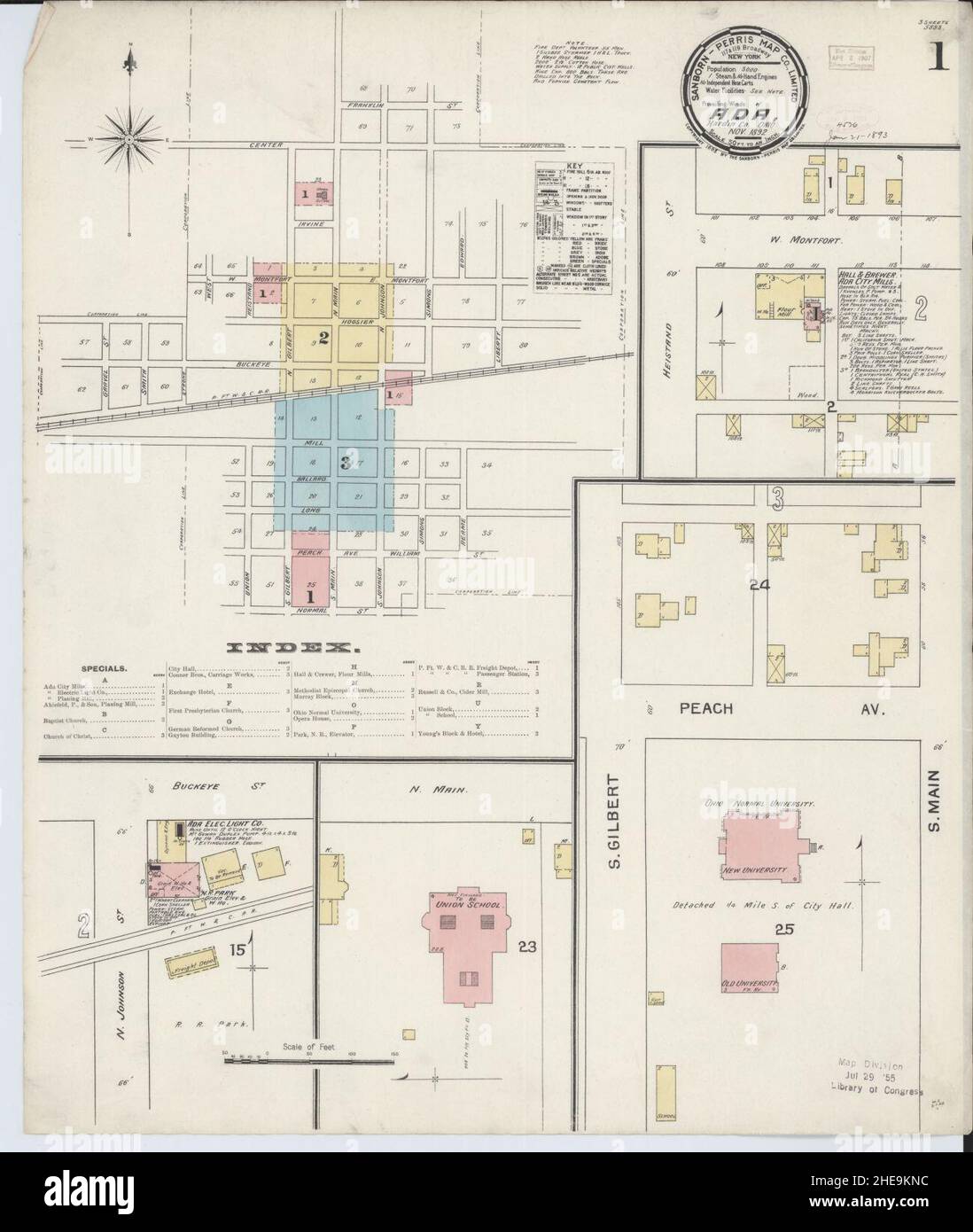 Map of ada ohio hires stock photography and images Alamy