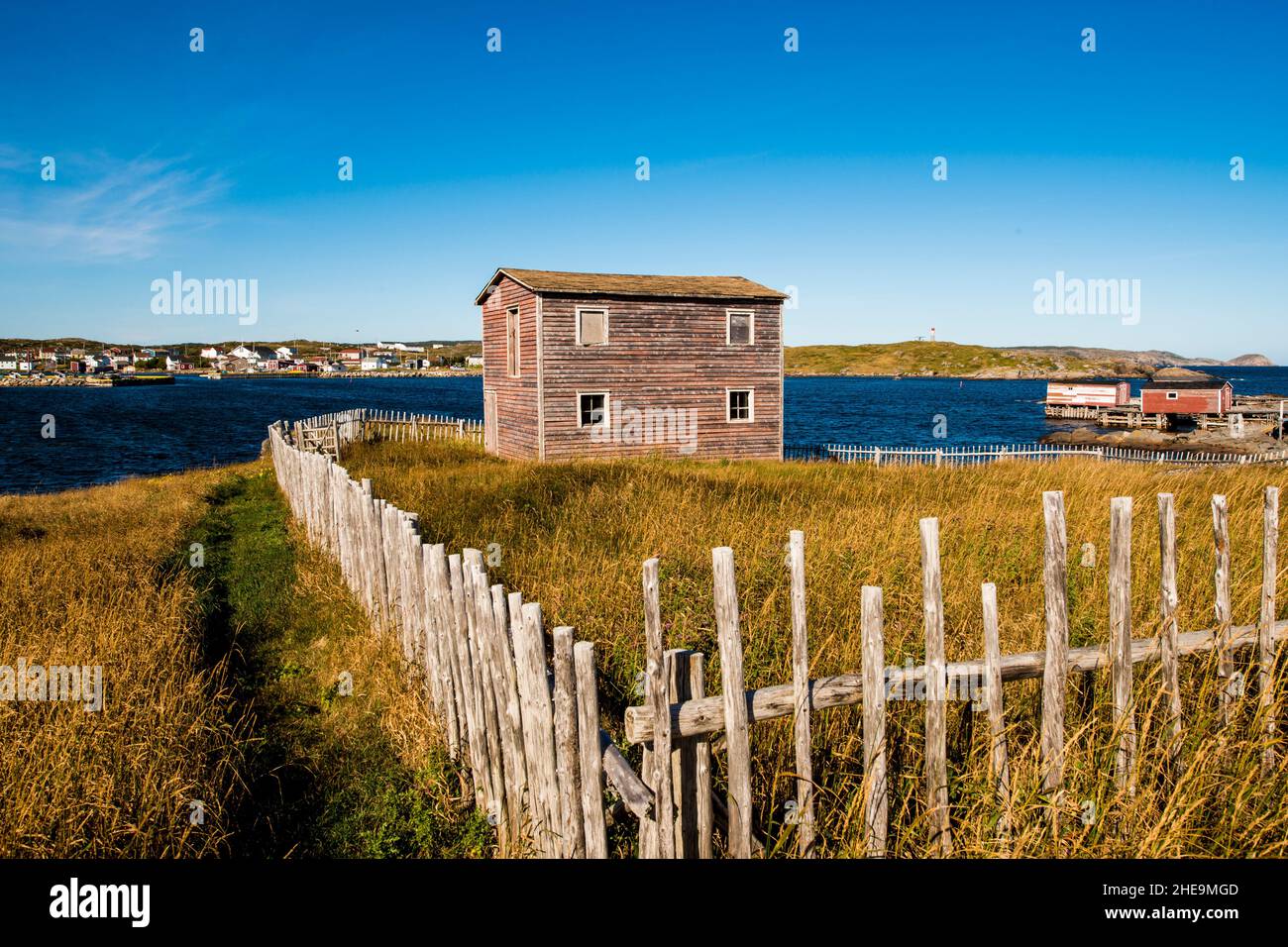 Boathouse in Joe Batt's Arm, Fogo Island, Newfoundland, Canada. Stock Photo