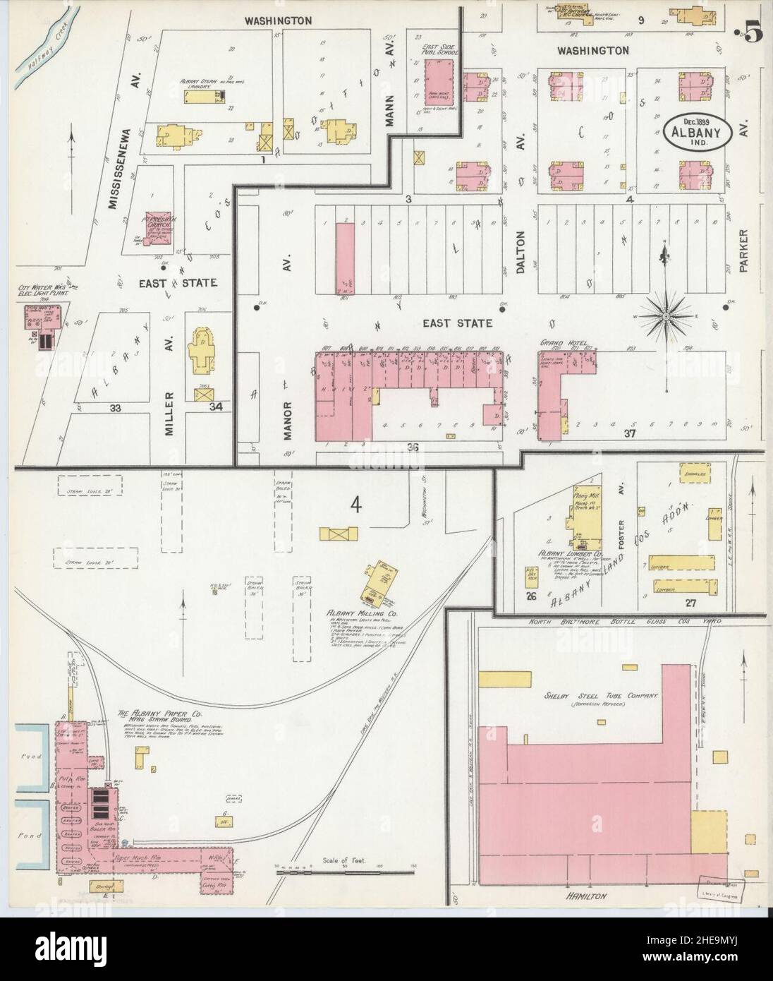 Sanborn Fire Insurance Map From Albany Delaware County Indiana Stock Sanborn fire insurance map from albany delaware county indiana stock