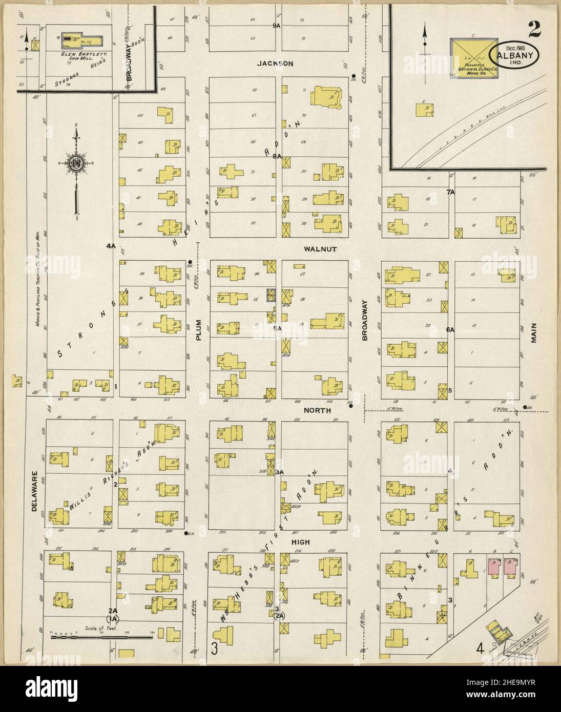 Sanborn Fire Insurance Map From Albany Delaware County Indiana Stock Sanborn fire insurance map from albany delaware county indiana stock
