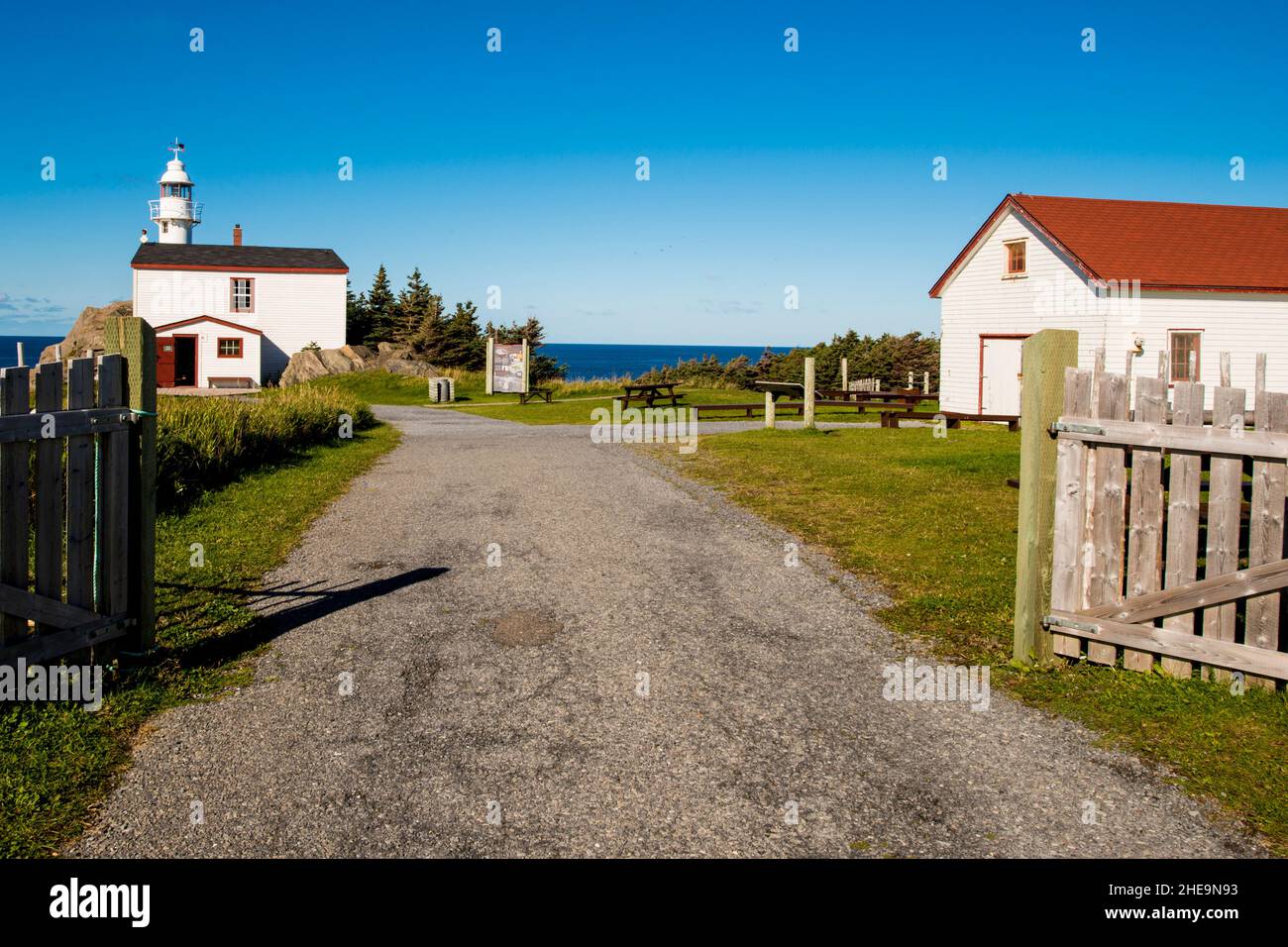 Lobster Cove Head Lighthouse, Lobster Cove, Newfoundland, Canada Stock