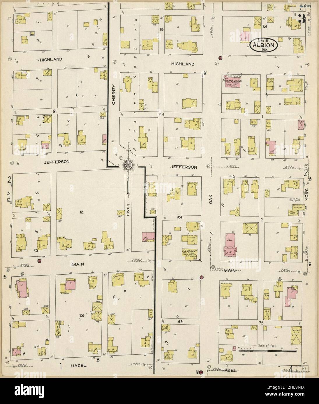 Albion indiana map hires stock photography and images Alamy