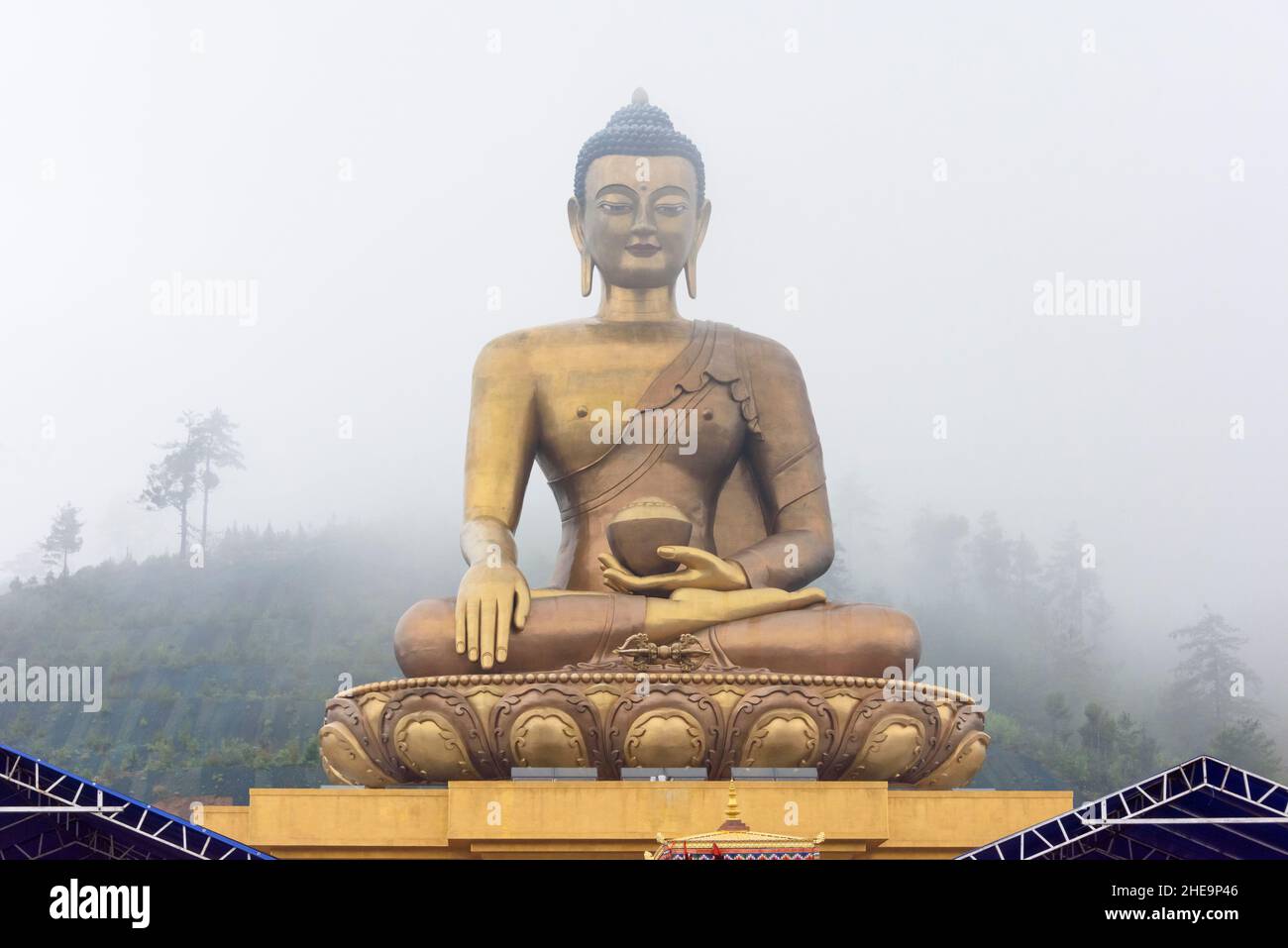 Giant Shakyamuni Buddha statue, Great Buddha Dordenma, Thimphu, Bhutan Stock Photo