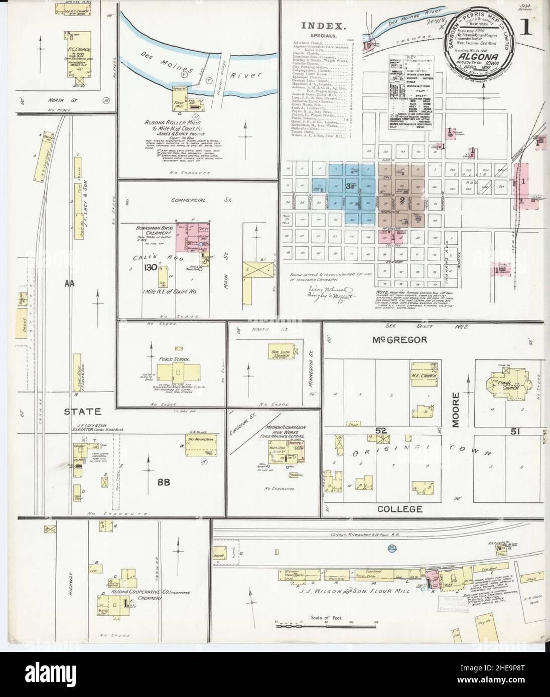 Algona map hires stock photography and images Alamy