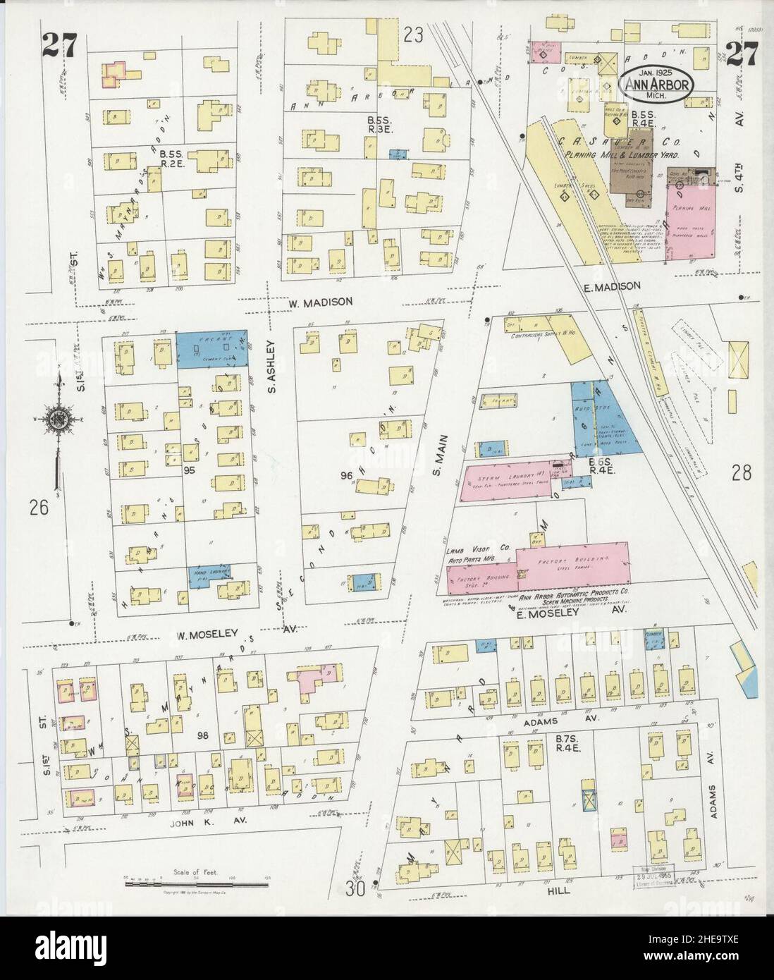 Sanborn Fire Insurance Map from - Sanborn Fire Insurance Map From Ann Arbor Washtenaw County Michigan 2HE9TXE 