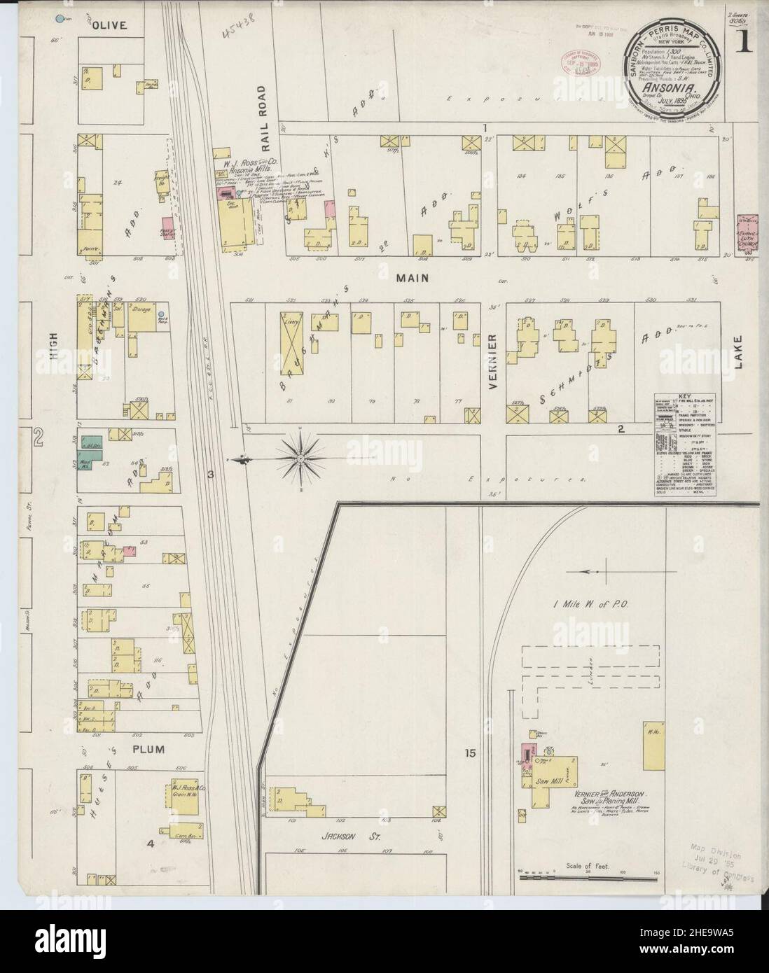 Ansonia map hires stock photography and images Alamy