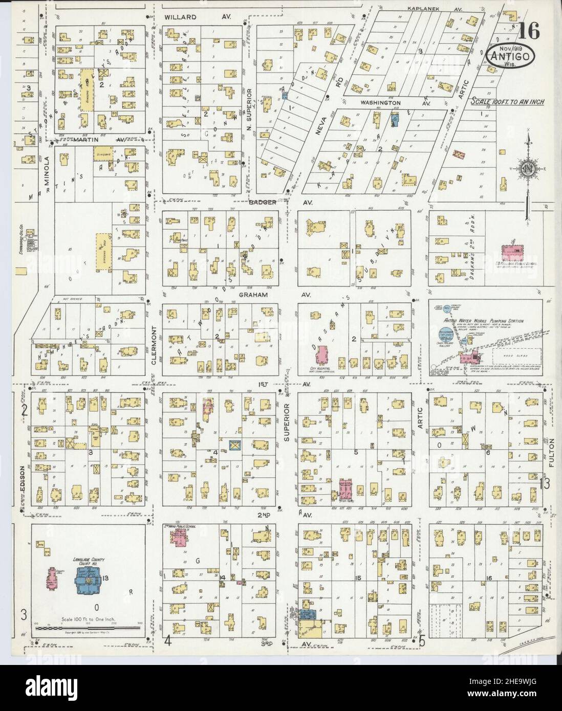 Antigo wisconsin map hires stock photography and images Alamy