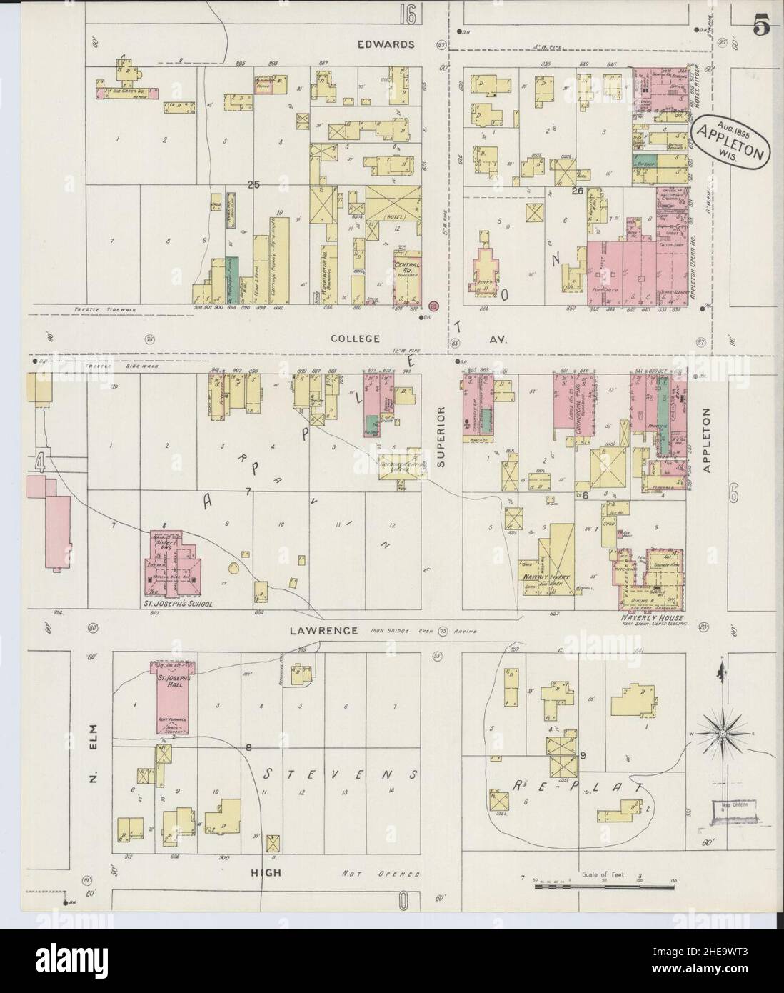 Appleton wisconsin map hi-res stock photography and images - Alamy