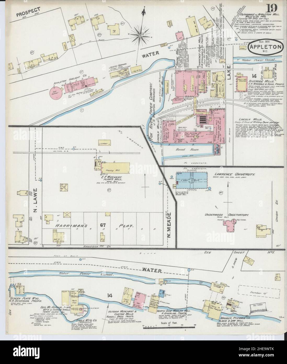 Appleton wisconsin map hi-res stock photography and images - Alamy