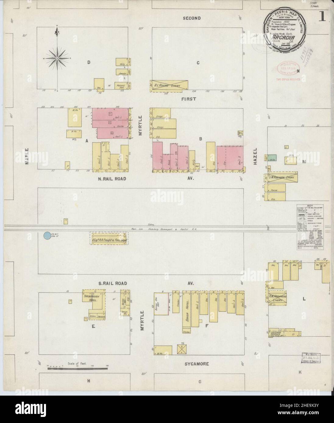 Arcadia louisiana map hires stock photography and images Alamy