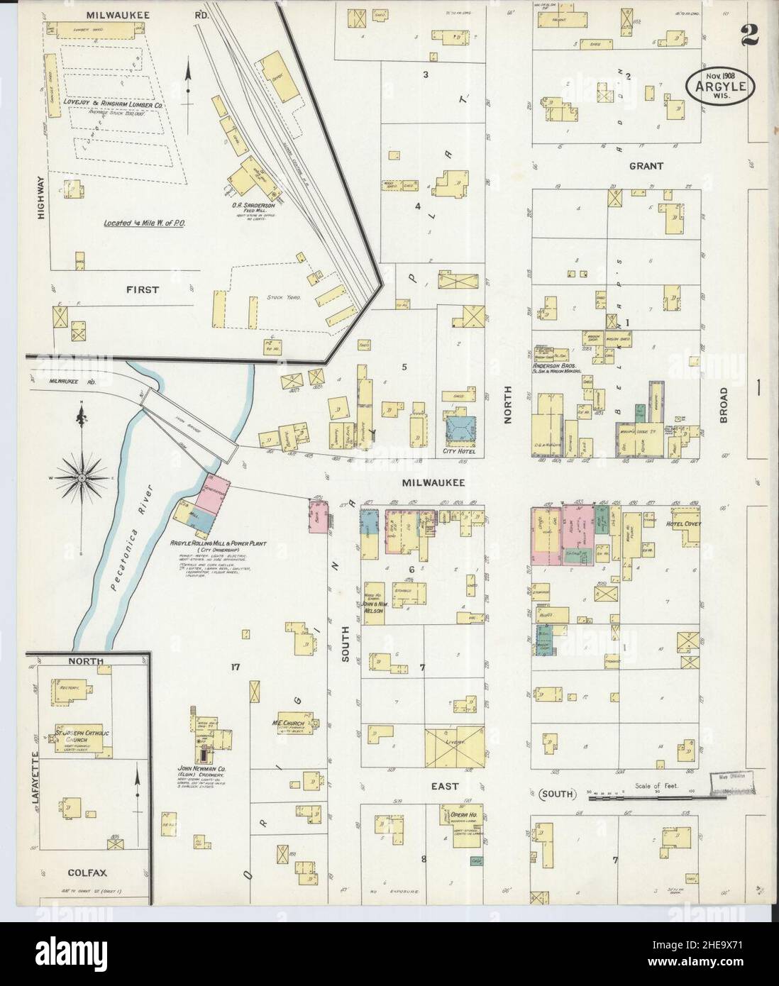 Map of argyle wisconsin hires stock photography and images Alamy