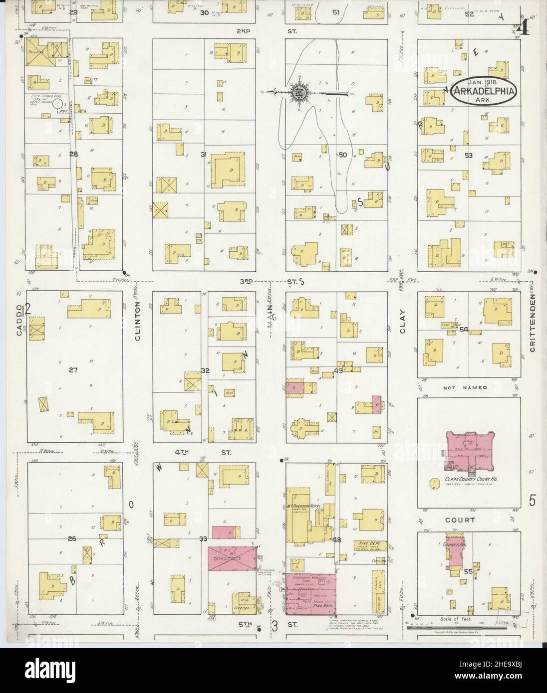 Arkadelphia map hires stock photography and images Alamy