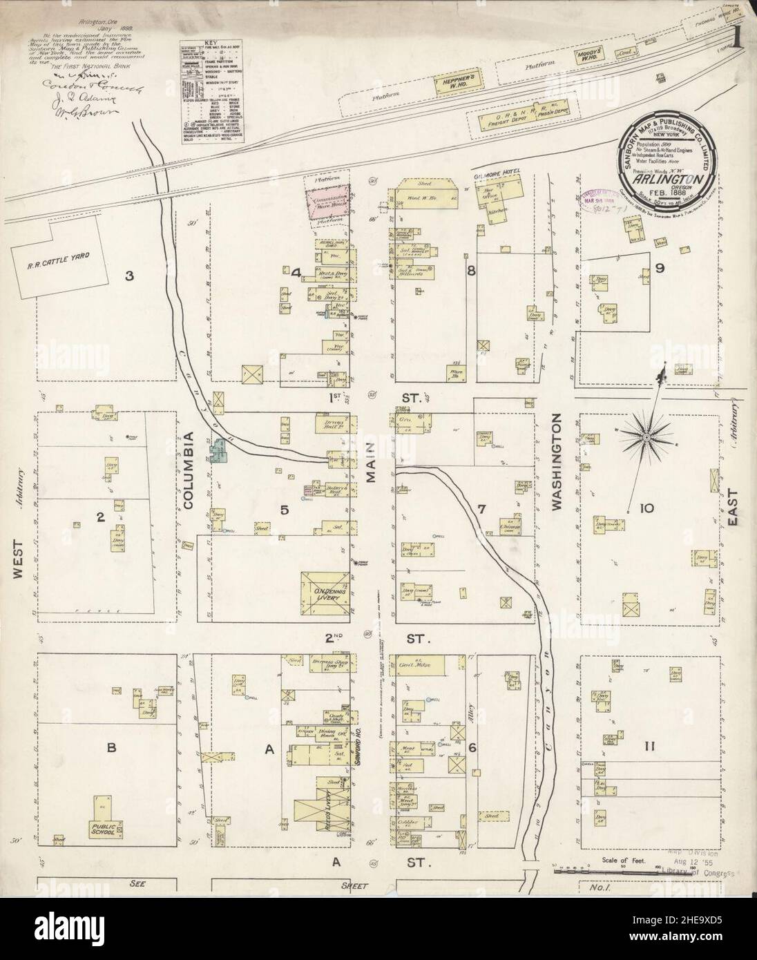 Map of arlington oregon hires stock photography and images Alamy