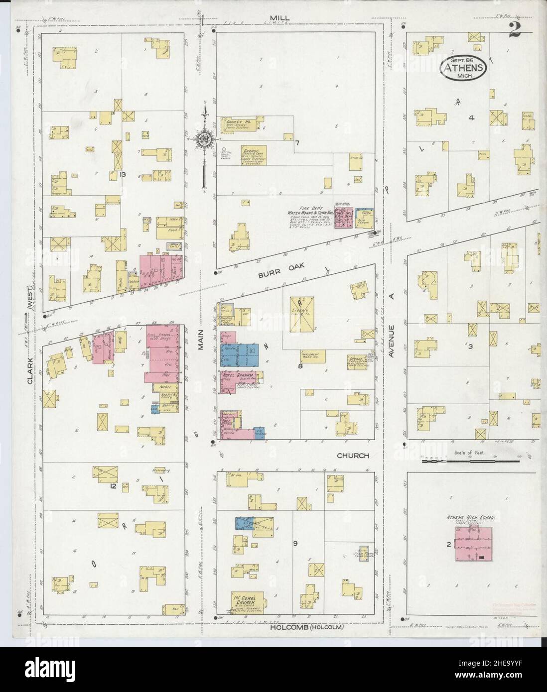 Map of athens michigan hires stock photography and images Alamy
